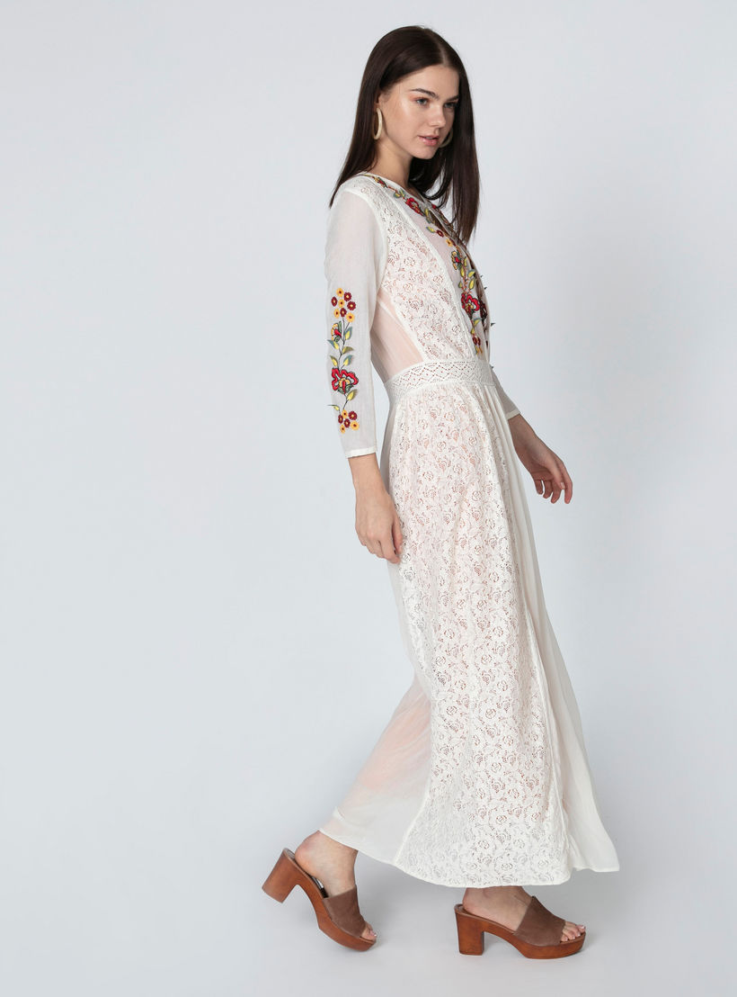 Iconic Embroidered Longline Jacket with 3/4 Sleeves and Button Closure-women-winterwear-coatsandjackets-jackets-image-3