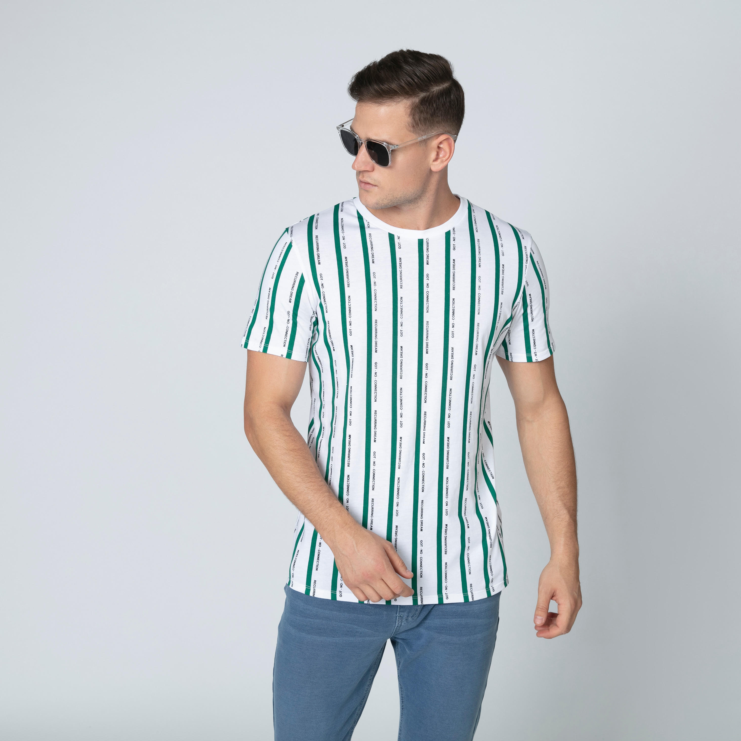 Iconic Printed T-shirt with Round Neck and Short Sleeves-men-clothing-tshirtsandpolos-tshirts-image-2