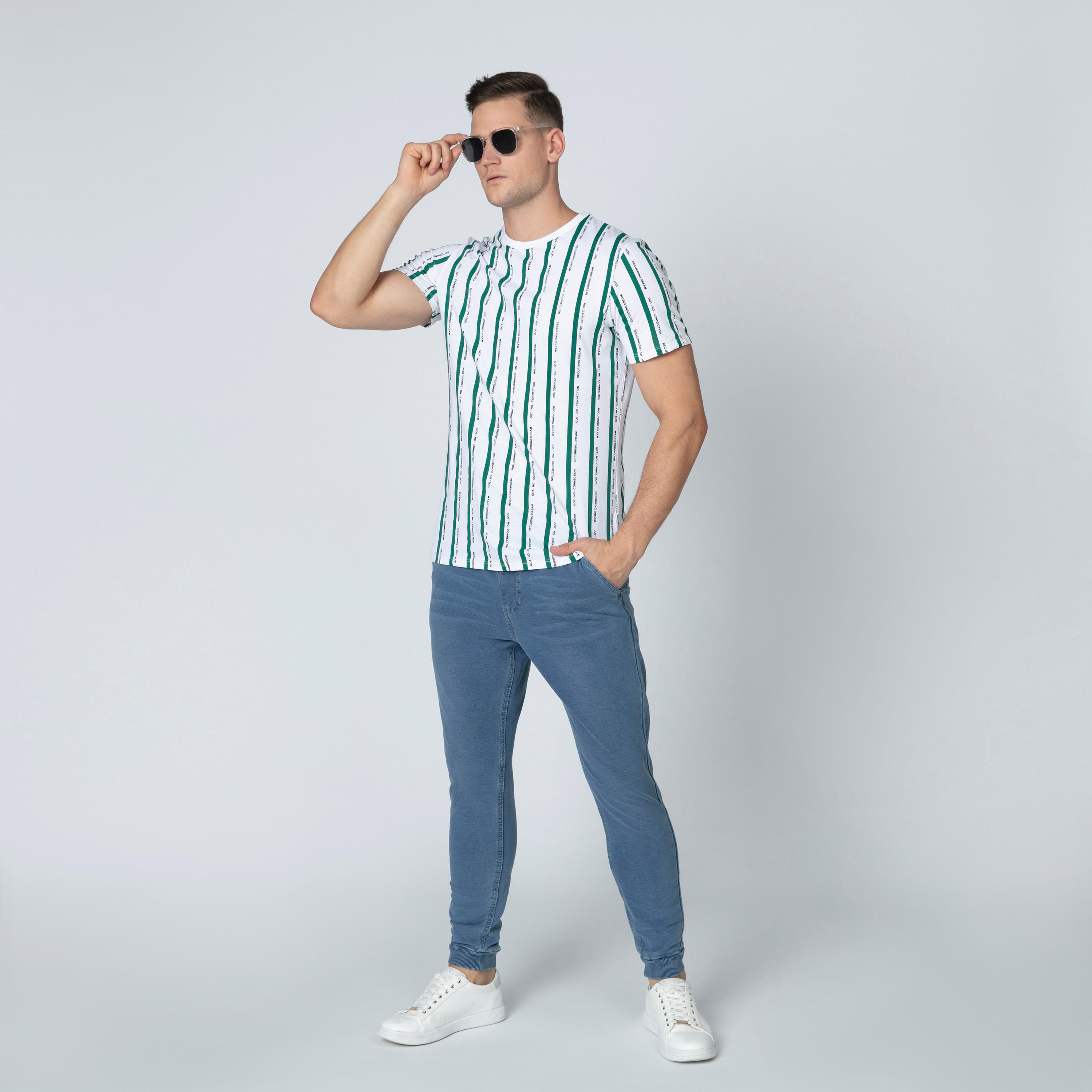Iconic Printed T-shirt with Round Neck and Short Sleeves-men-clothing-tshirtsandpolos-tshirts-image-1