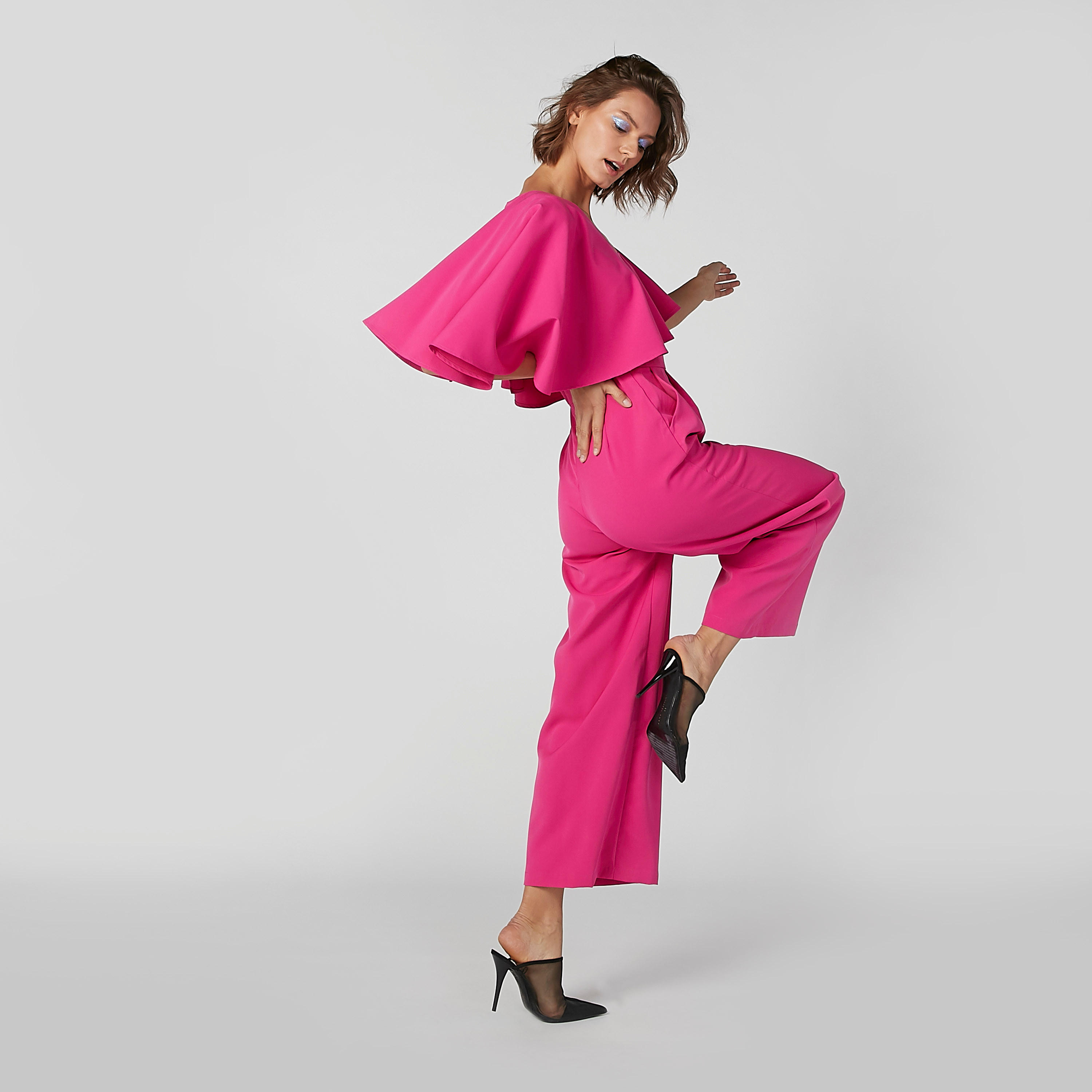 Iconic Plain Jumpsuit with Cape and Pocket Detail-women-clothing-jumpsuits-image-1