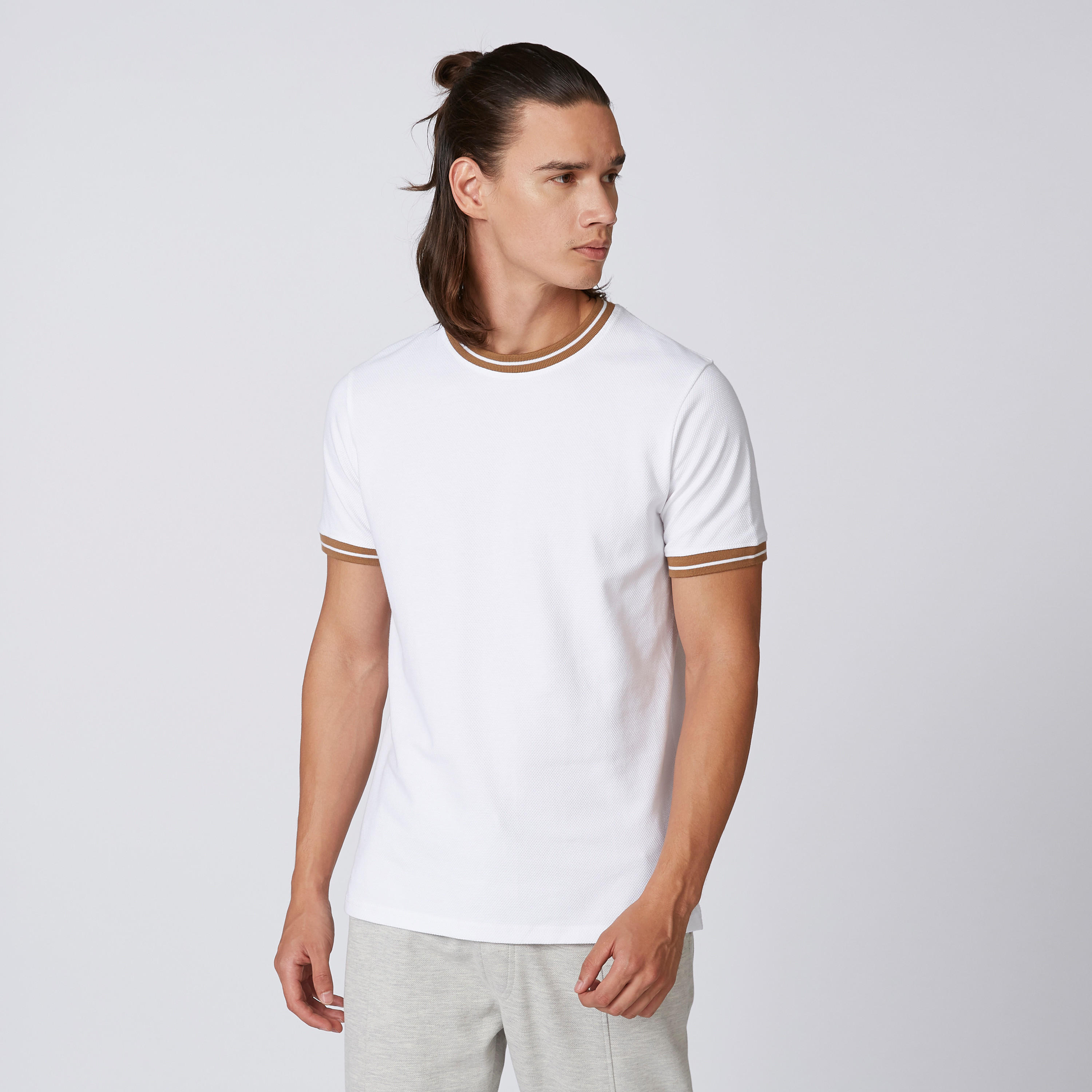 تيشيرت سادة بقصّة سليم وأكمام قصيرة من آيكونيك-men-clothing-tshirtsandpolos-tshirts-image-1