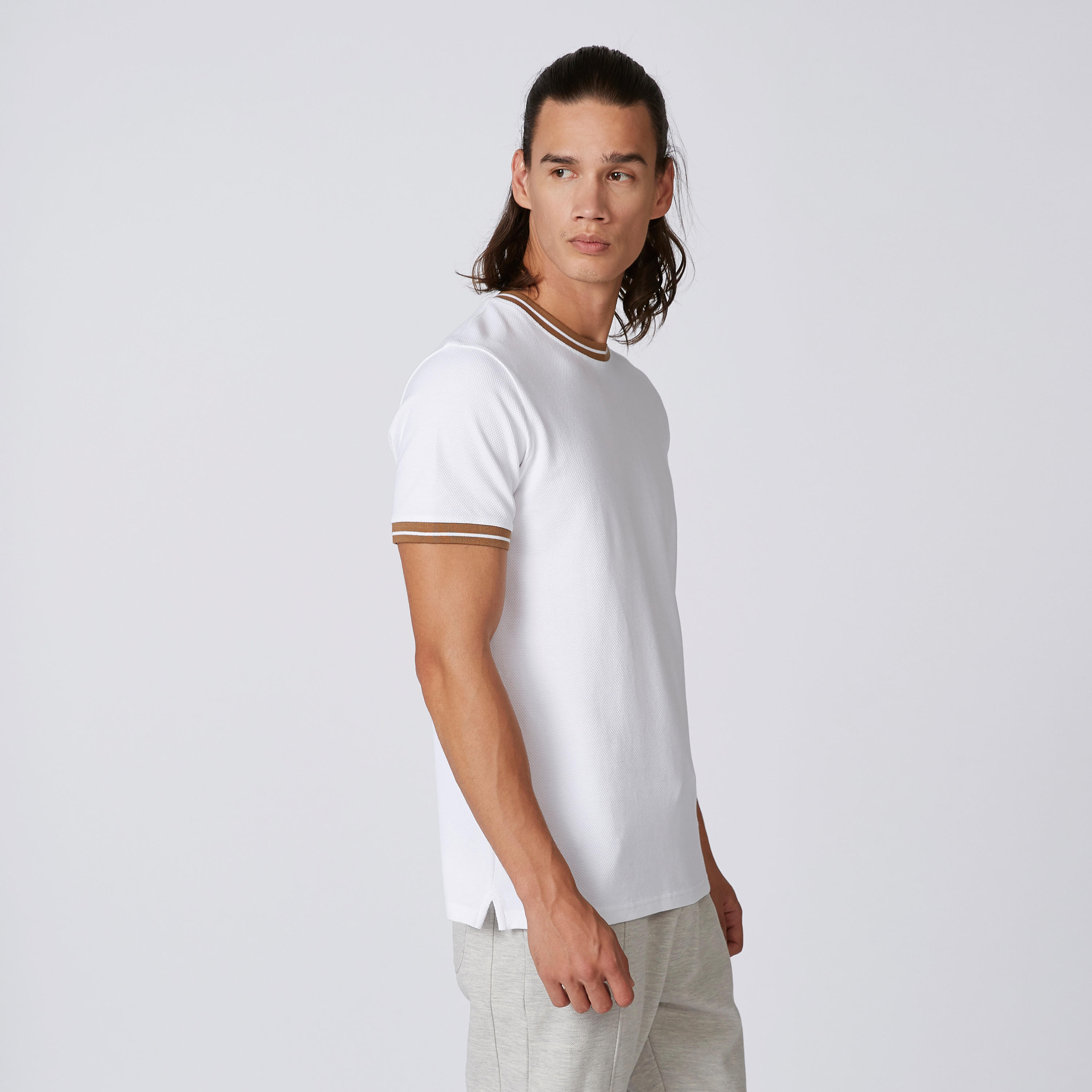 تيشيرت سادة بقصّة سليم وأكمام قصيرة من آيكونيك-men-clothing-tshirtsandpolos-tshirts-image-4