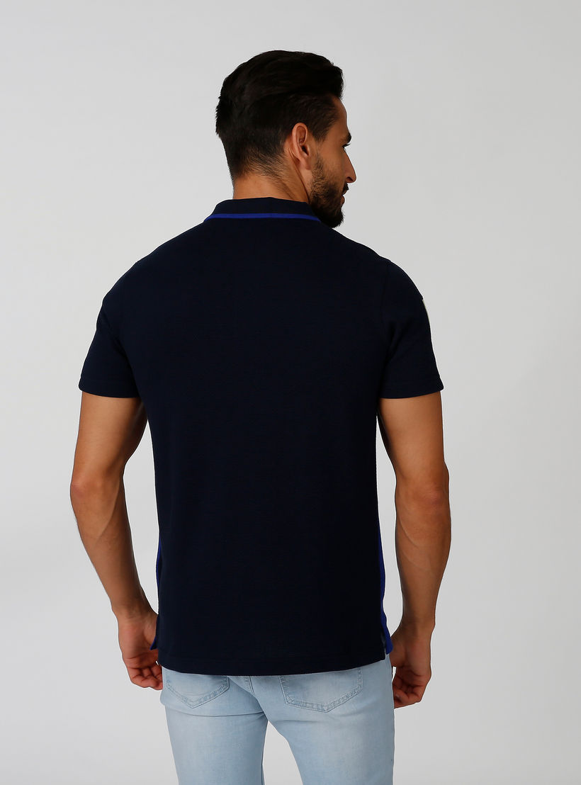 تيشيرت بولو سليم بنمط كتل الألوان بأكمام قصيرة من آيكونيك-men-clothing-tshirtsandpolos-polos-image-2