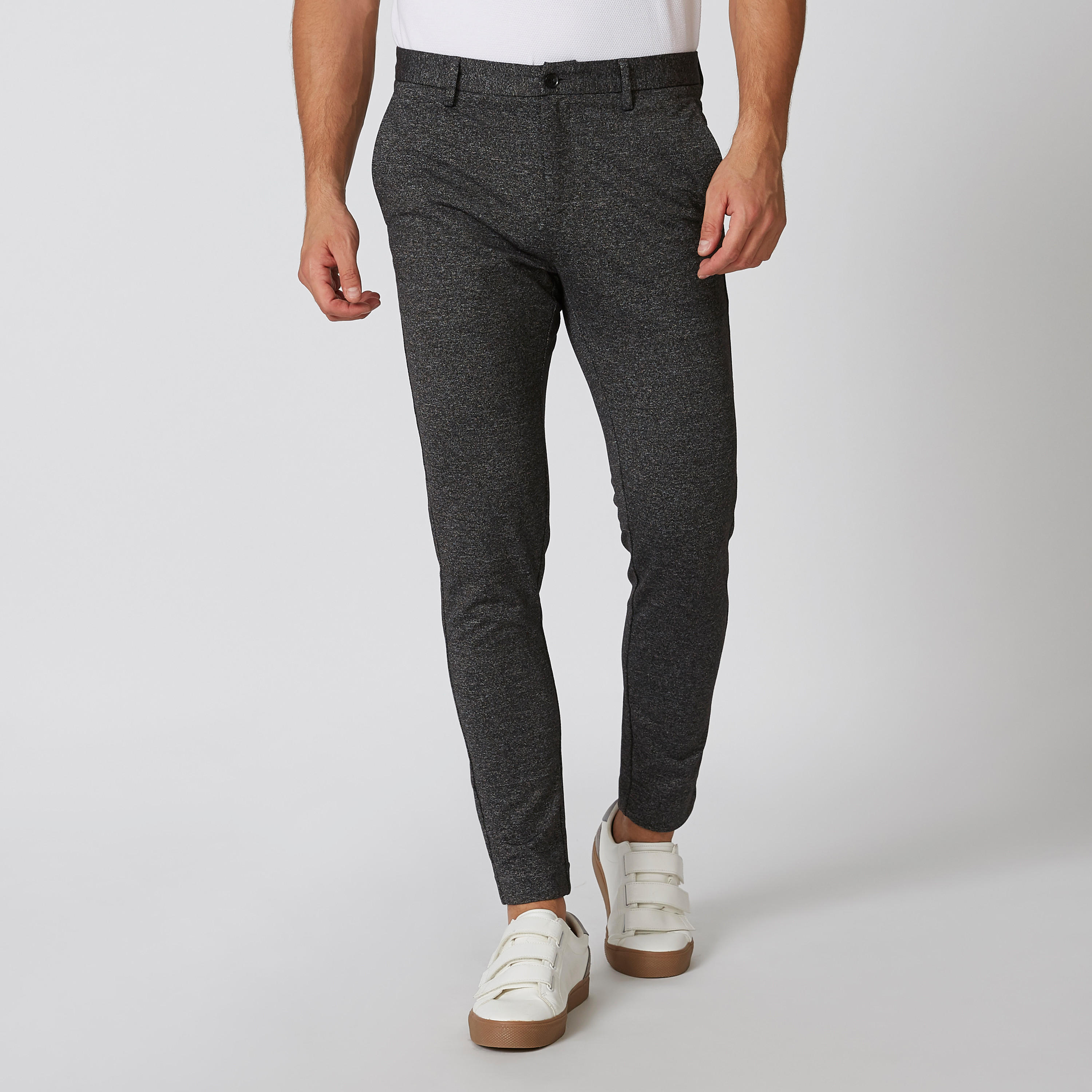 Iconic Slim Fit Textured Mid Waist Trousers with Pocket Detail-men-clothing-bottoms-trousersandchinos-trousers-image-1