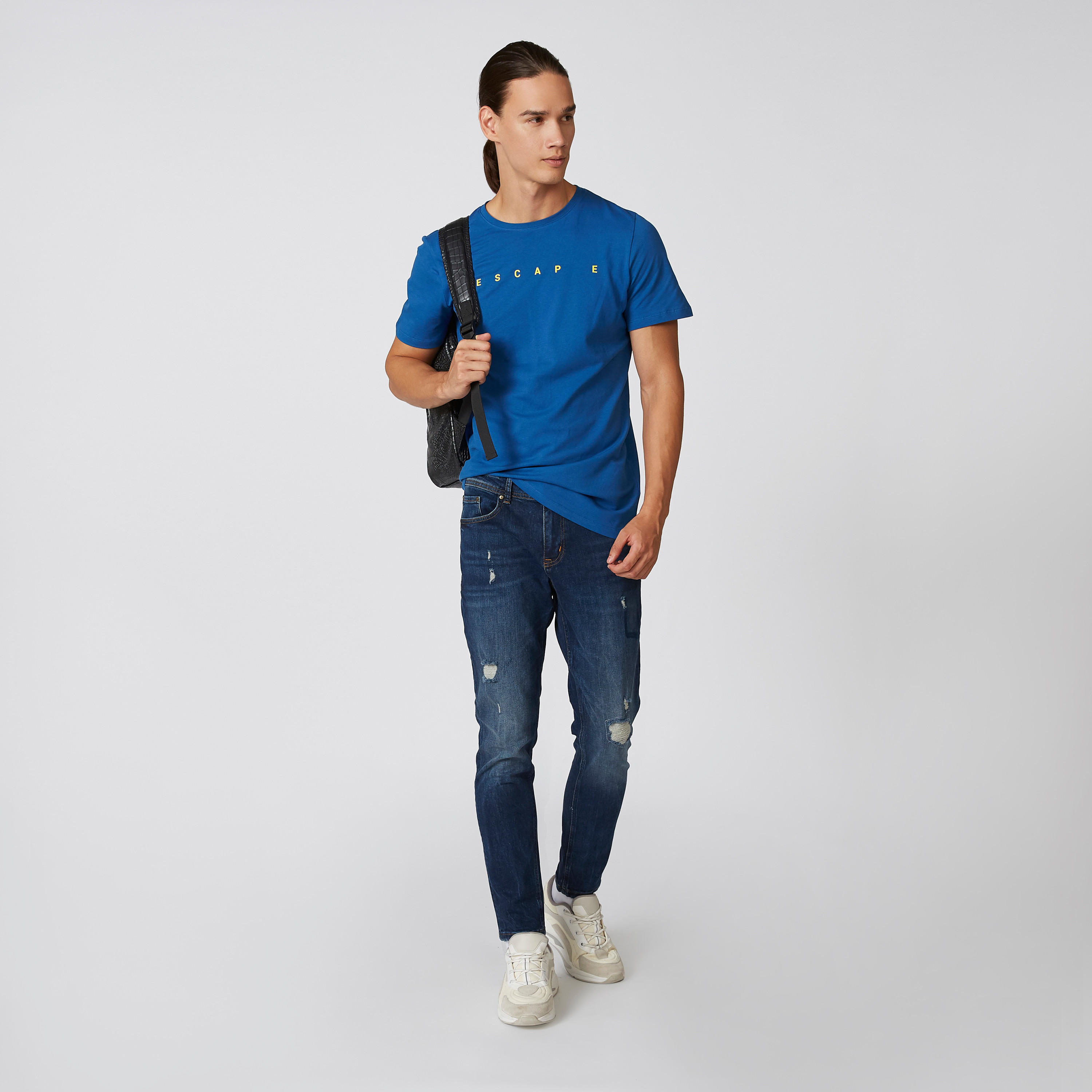 بنطلون جينز ممزّق بقصّة سليم وخصر متوسط الارتفاع وجيوب من آيكونيك-men-clothing-bottoms-jeans-image-4