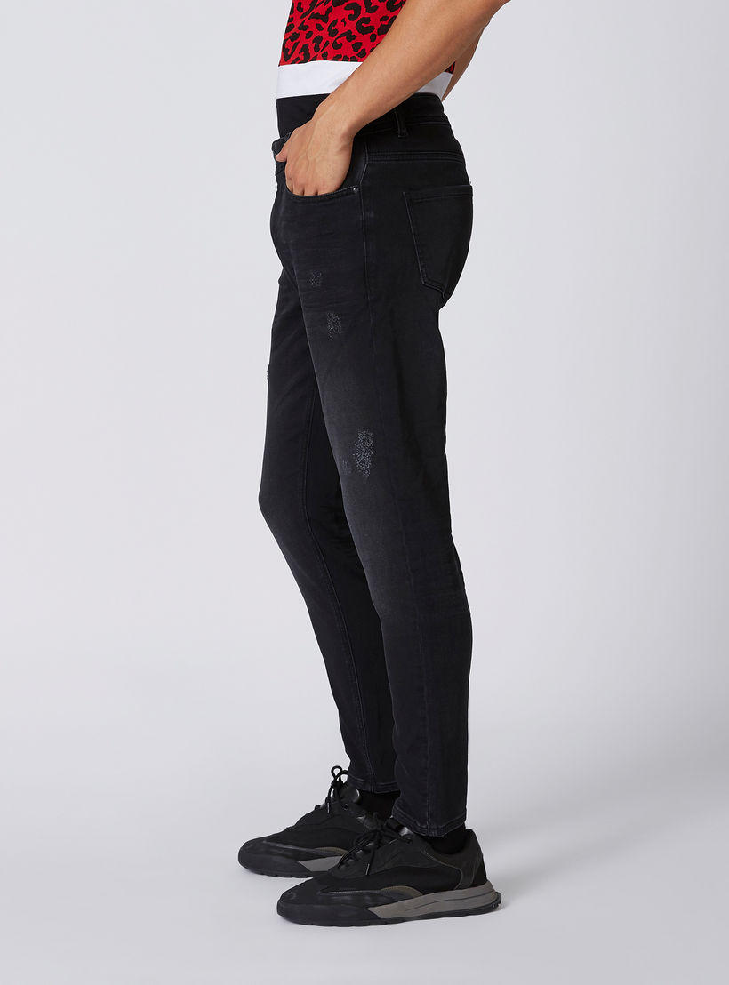 بنطلون جينز ممزّق بقصّة سليم وخصر متوسط الارتفاع وجيوب من آيكونيك-men-clothing-bottoms-jeans-image-1