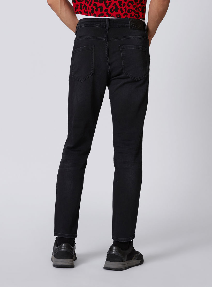 بنطلون جينز ممزّق بقصّة سليم وخصر متوسط الارتفاع وجيوب من آيكونيك-men-clothing-bottoms-jeans-image-2