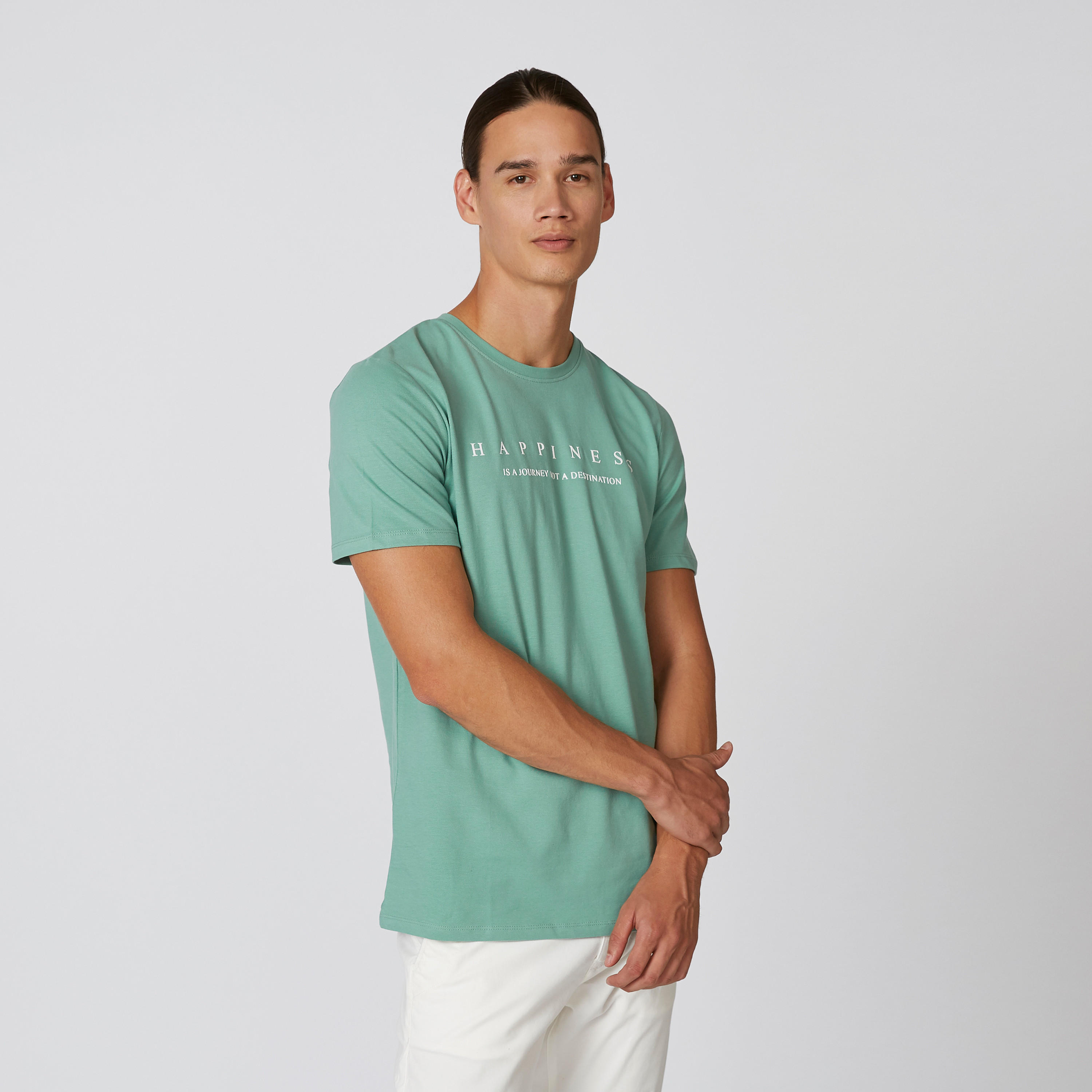 تيشيرت بقصّة سليم وياقة مستديرة وأكمام قصيرة وطبعات من آيكونيك-men-clothing-tshirtsandpolos-tshirts-image-3
