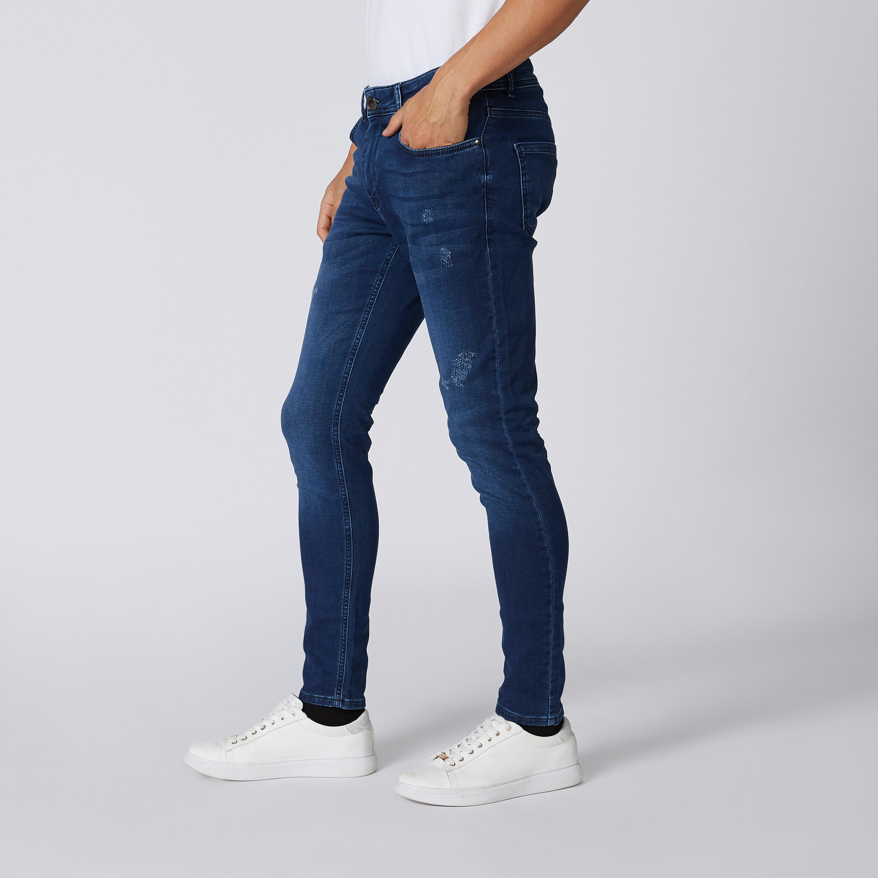 بنطلون جينز ممزّق بقصّة سليم وخصر متوسط الارتفاع وجيوب من آيكونيك-men-clothing-bottoms-jeans-image-3