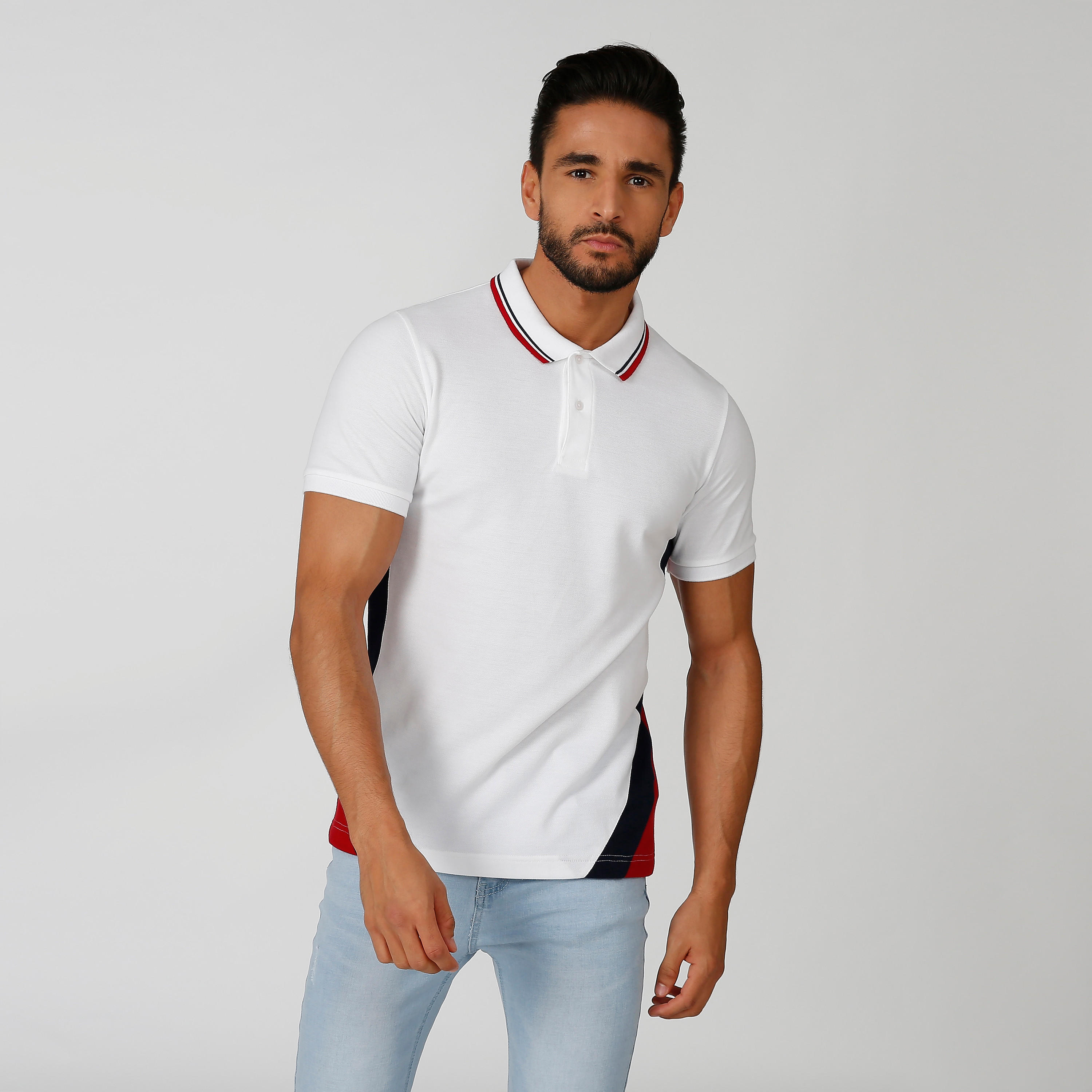 Iconic Slim Fit Polo T-shirt with Short Sleeves-men-clothing-tshirtsandpolos-polos-image-1