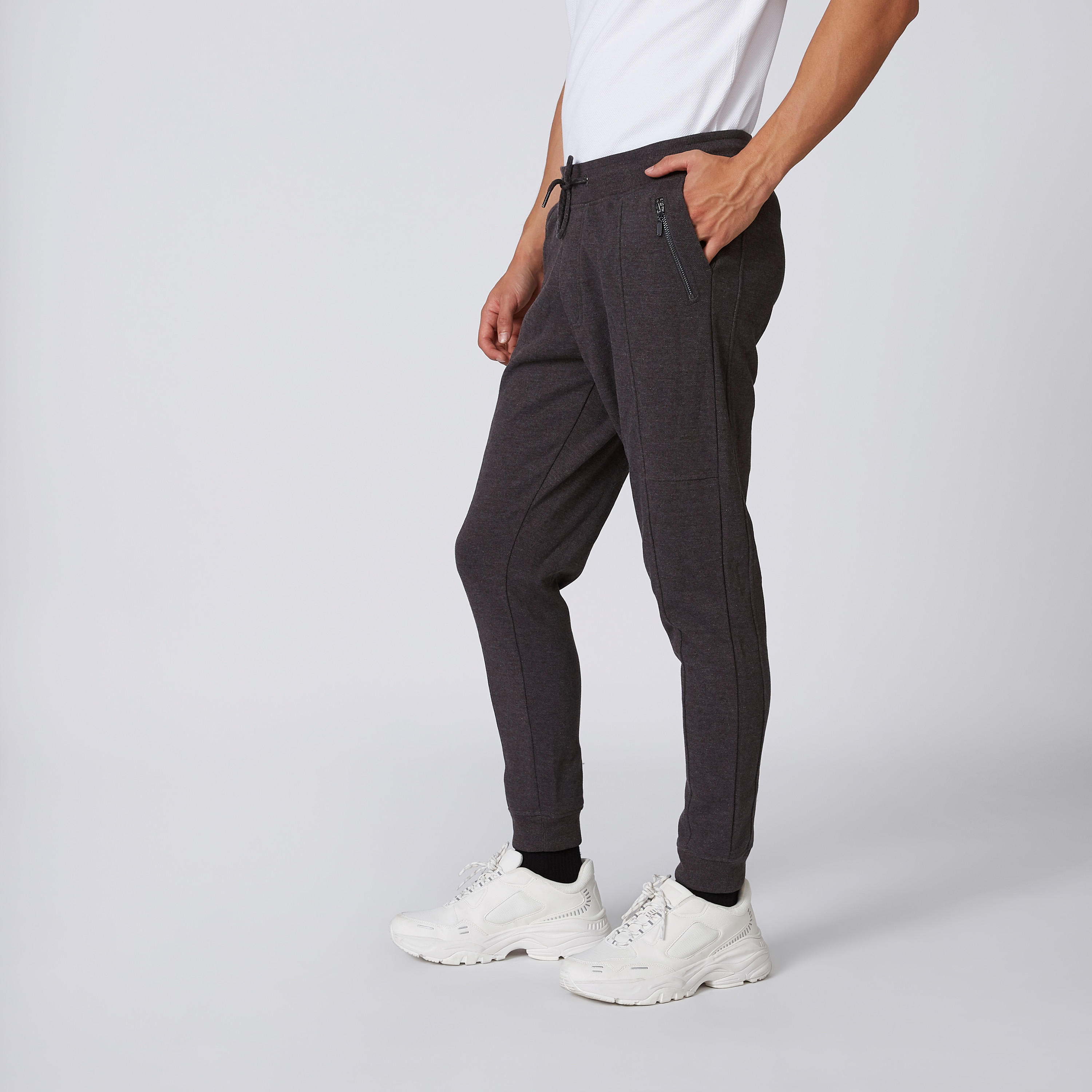 بنطلون رياضي سليم بخصر متوسط الارتفاع وجيوب من آيكونيك-men-clothing-bottoms-joggers-image-4