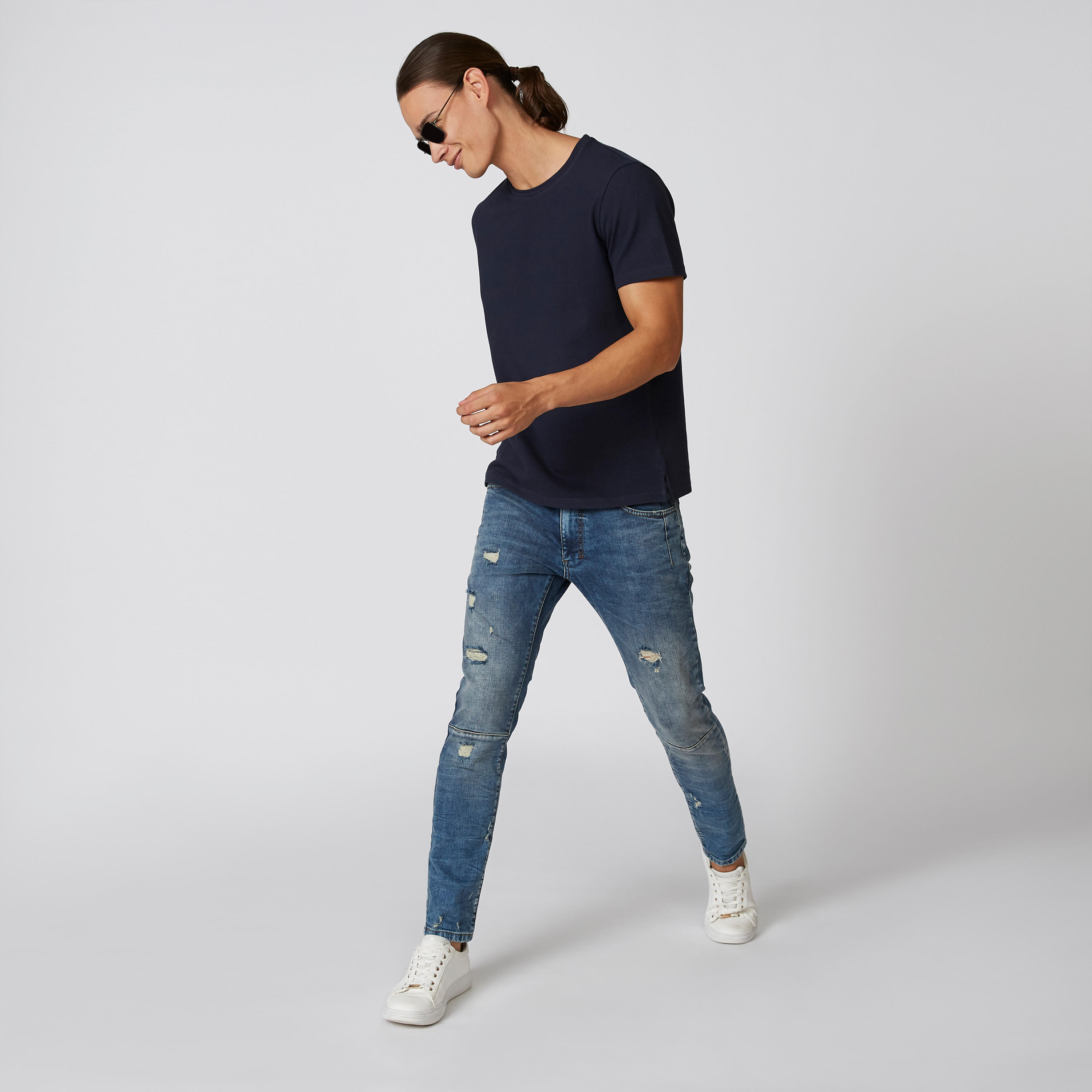 تيشيرت سادة بقصّة سليم وياقة مستديرة وأكمام قصيرة من آيكونيك-men-clothing-tshirtsandpolos-tshirts-image-13