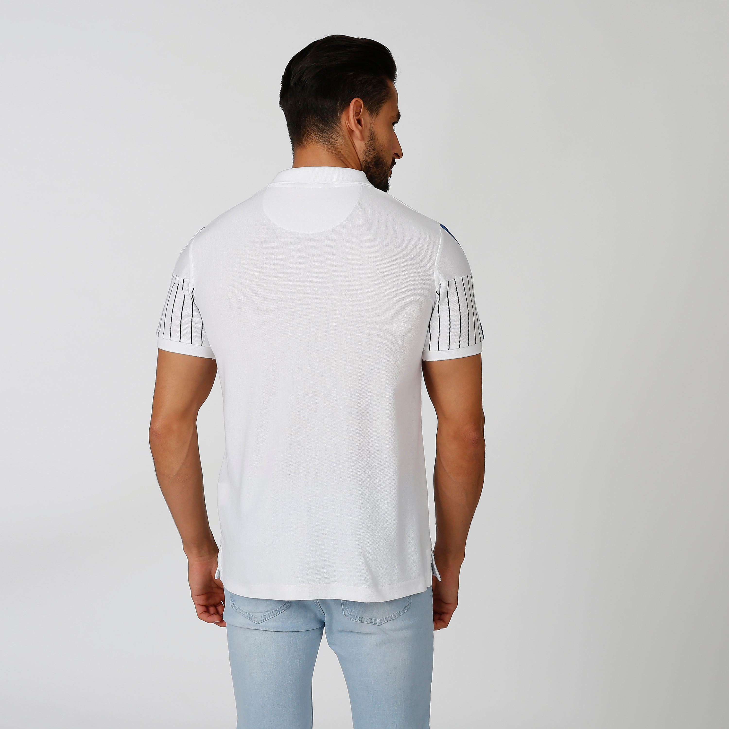 تيشيرت بولو سليم مخطط بسحّاب من آيكونيك-men-clothing-tshirtsandpolos-polos-image-2