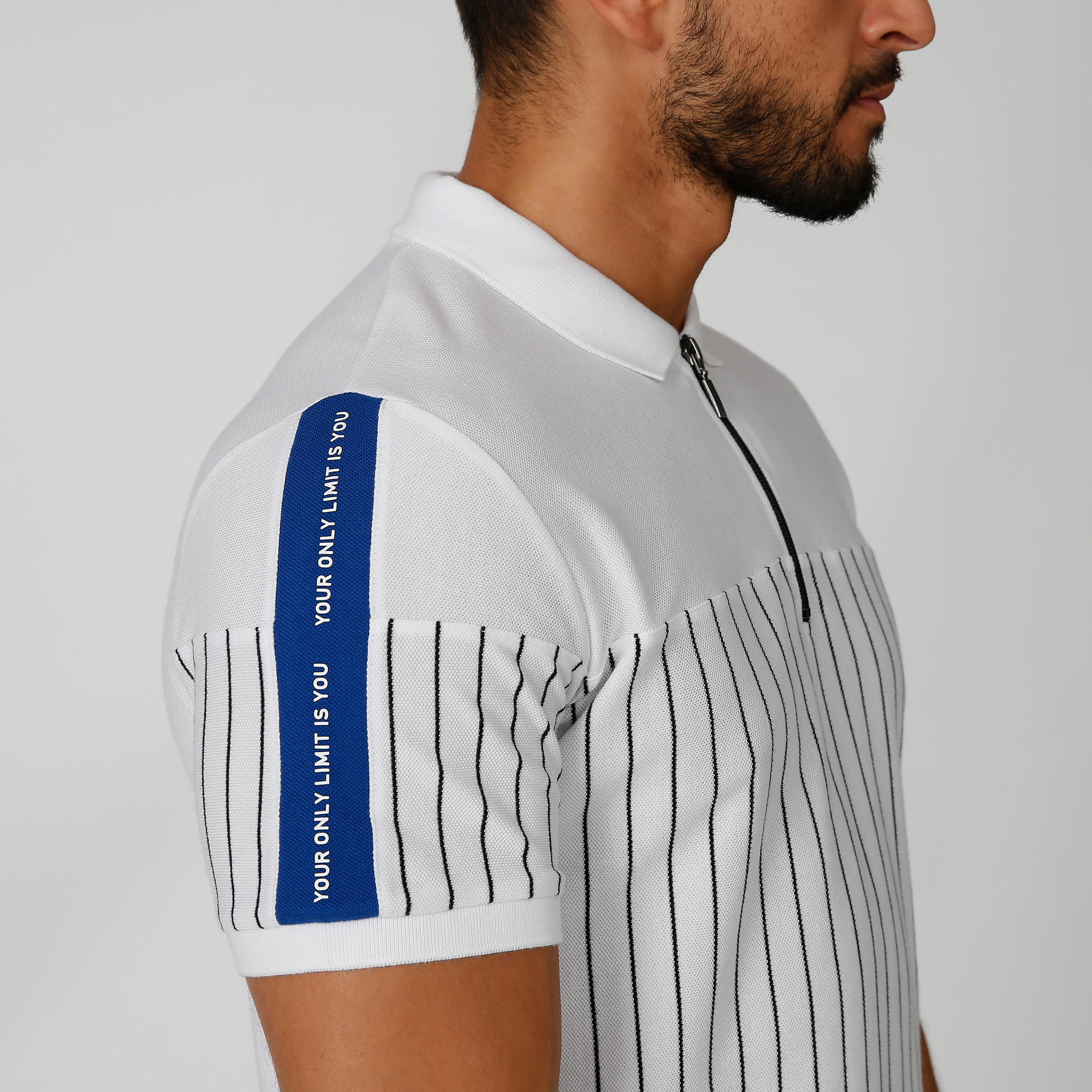 تيشيرت بولو سليم مخطط بسحّاب من آيكونيك-men-clothing-tshirtsandpolos-polos-image-4