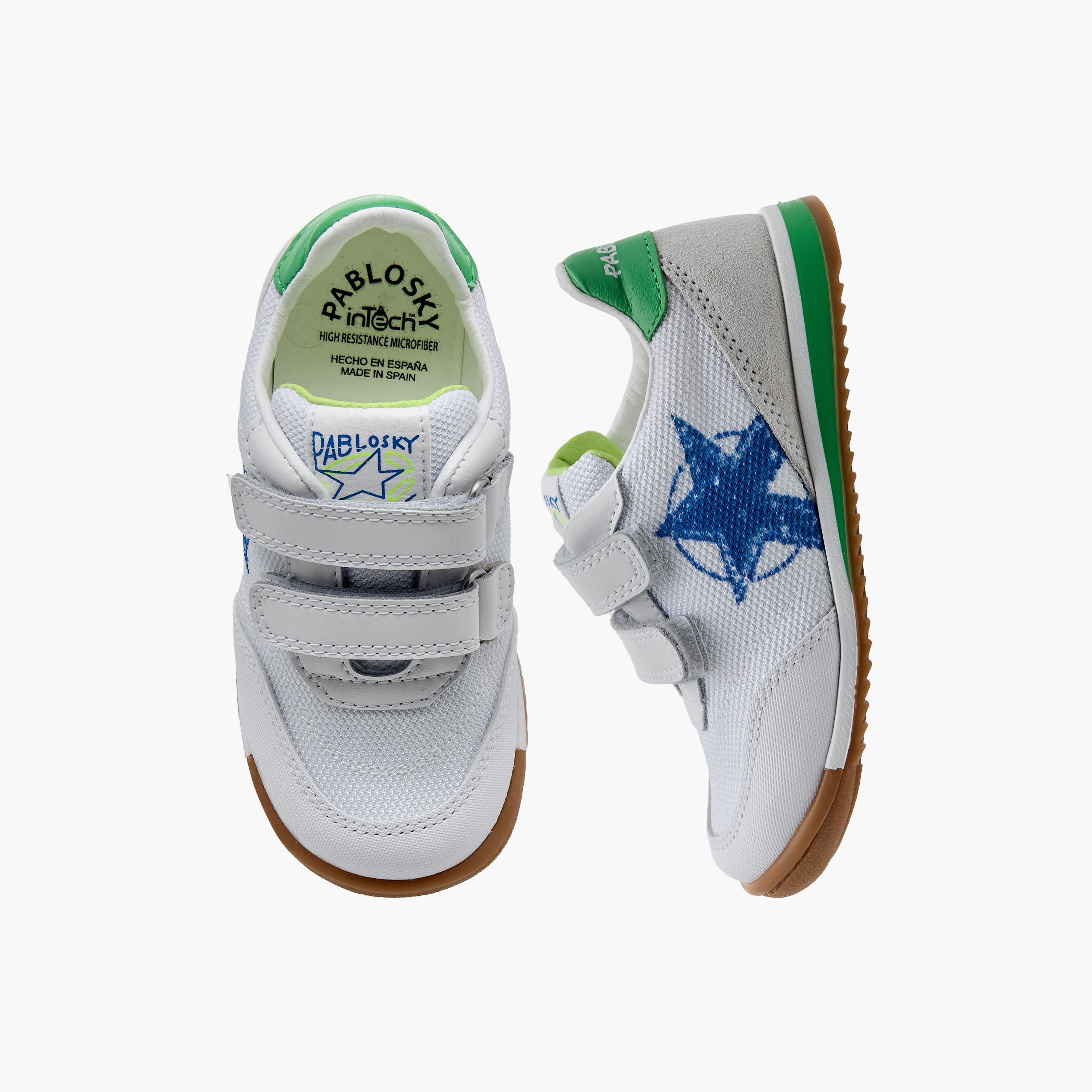 حذاء سنيكرز بشريط إغلاق لاصق وطبعات للأولاد من بابلوسكي-boys-shoes-sneakers-image-1