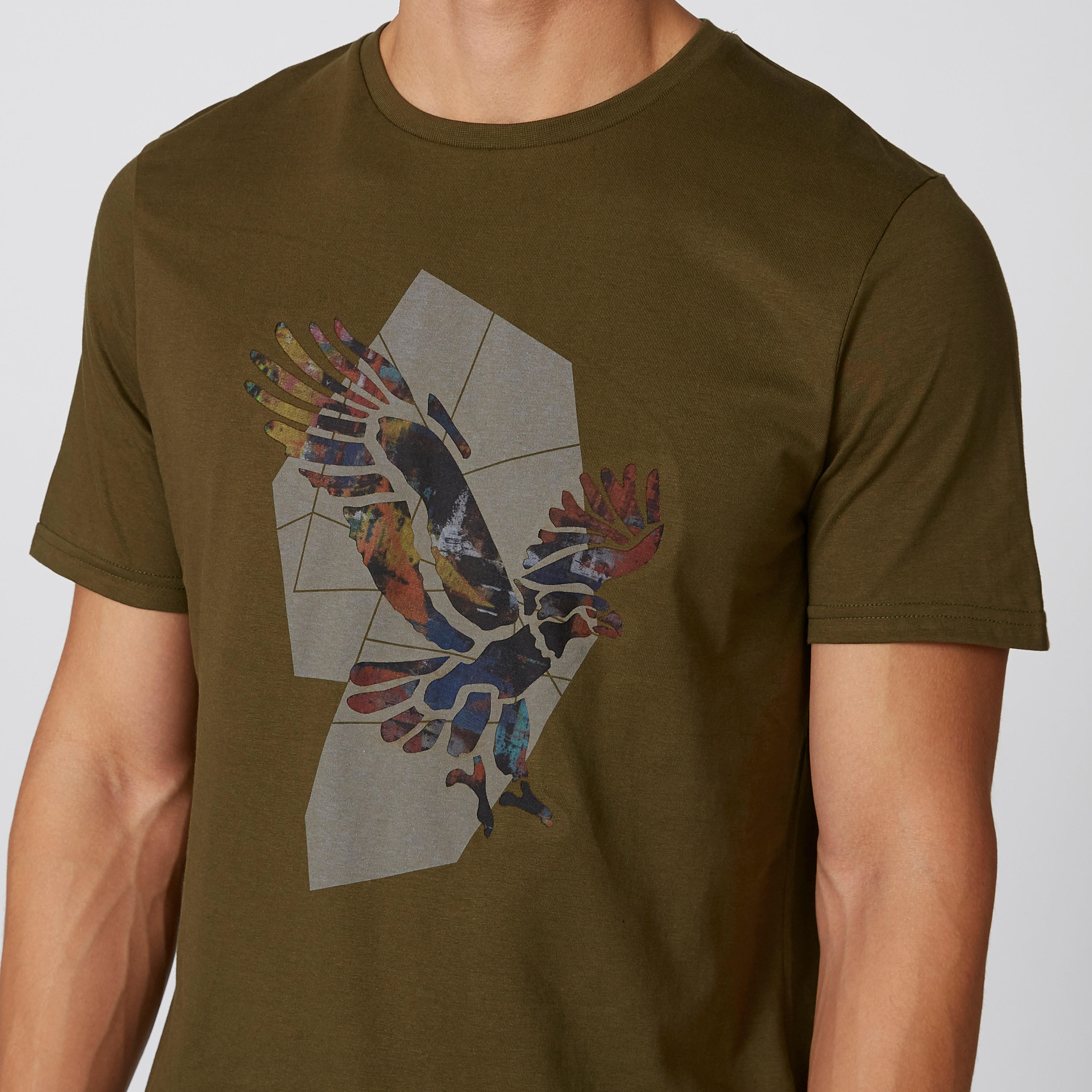 تيشيرت بقصّة سليم وياقة مستديرة وطبعات حيوانات من آيكونيك-men-clothing-tshirtsandpolos-tshirts-image-3