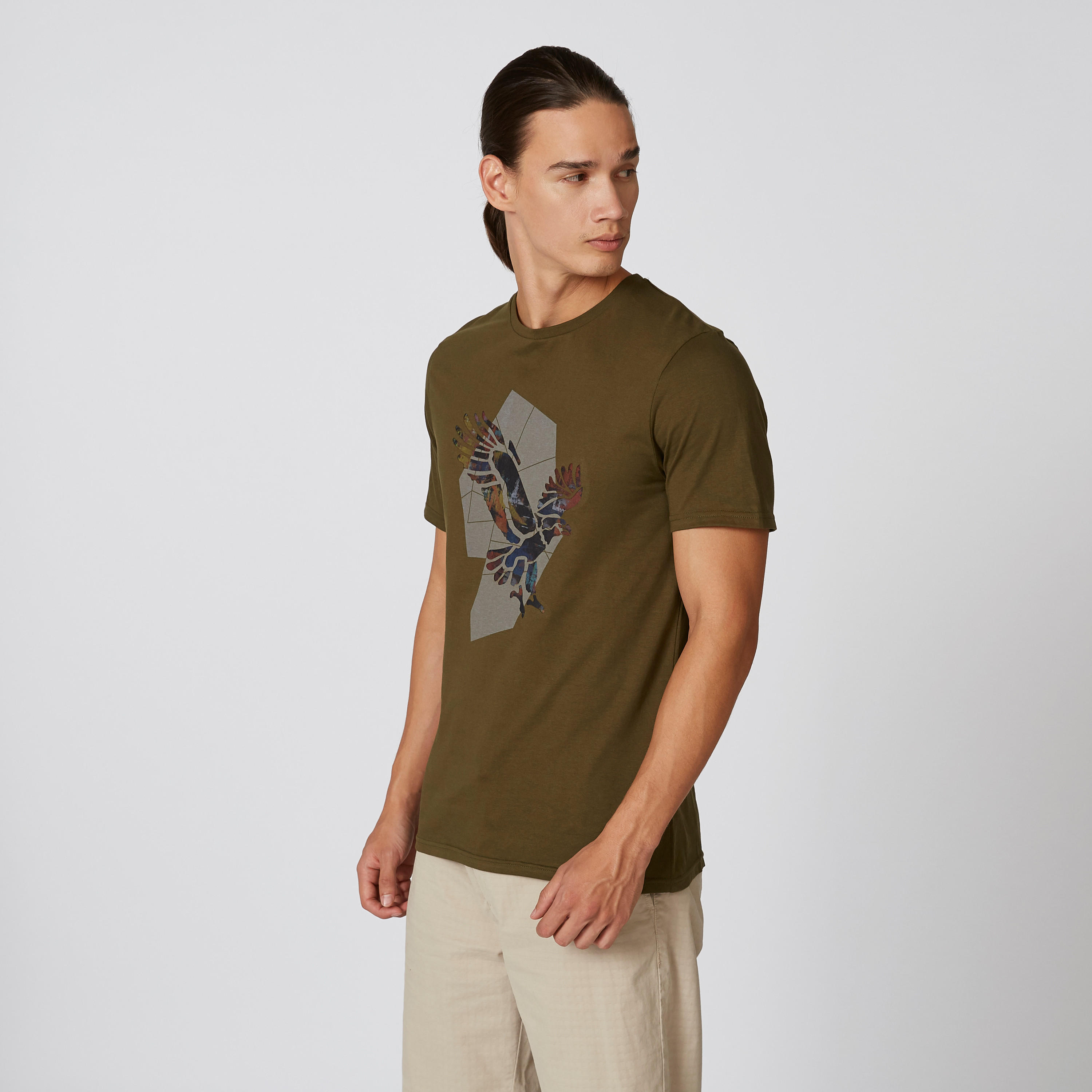 تيشيرت بقصّة سليم وياقة مستديرة وطبعات حيوانات من آيكونيك-men-clothing-tshirtsandpolos-tshirts-image-5