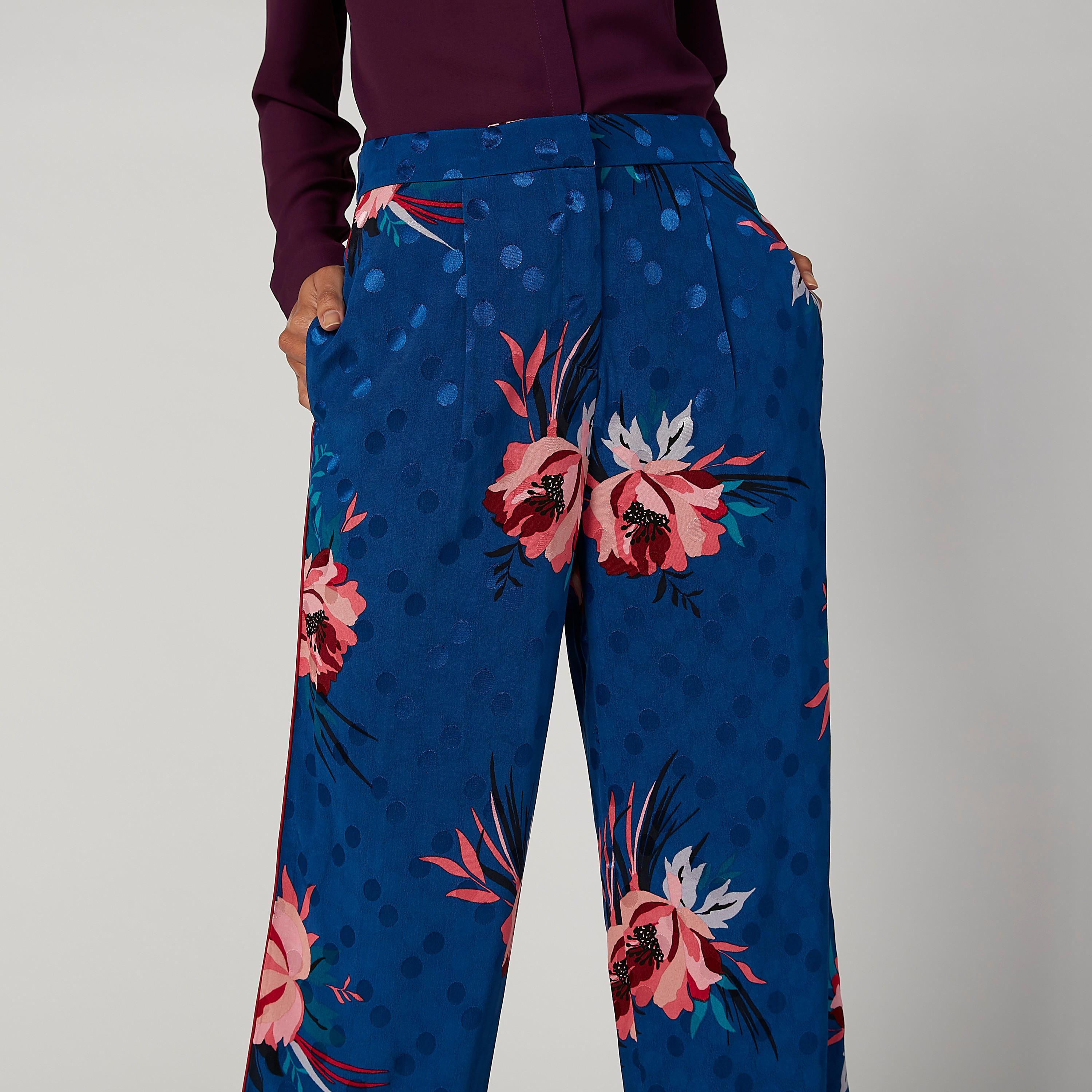 Iconic Wide Fit Printed Mid Waist Palazzo with Pocket Detail-women-clothing-bottoms-trousers-image-2