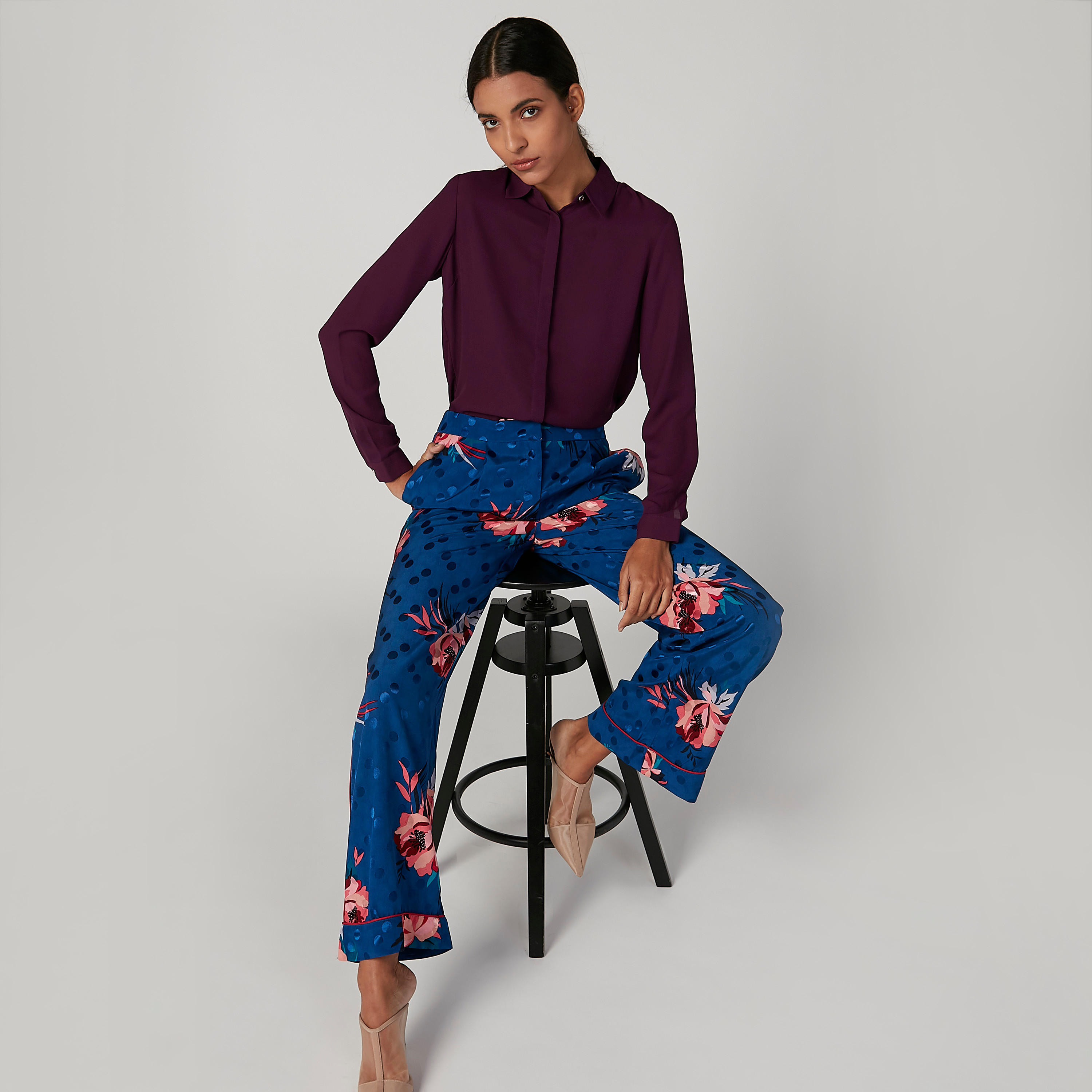 Iconic Wide Fit Printed Mid Waist Palazzo with Pocket Detail-women-clothing-bottoms-trousers-image-6