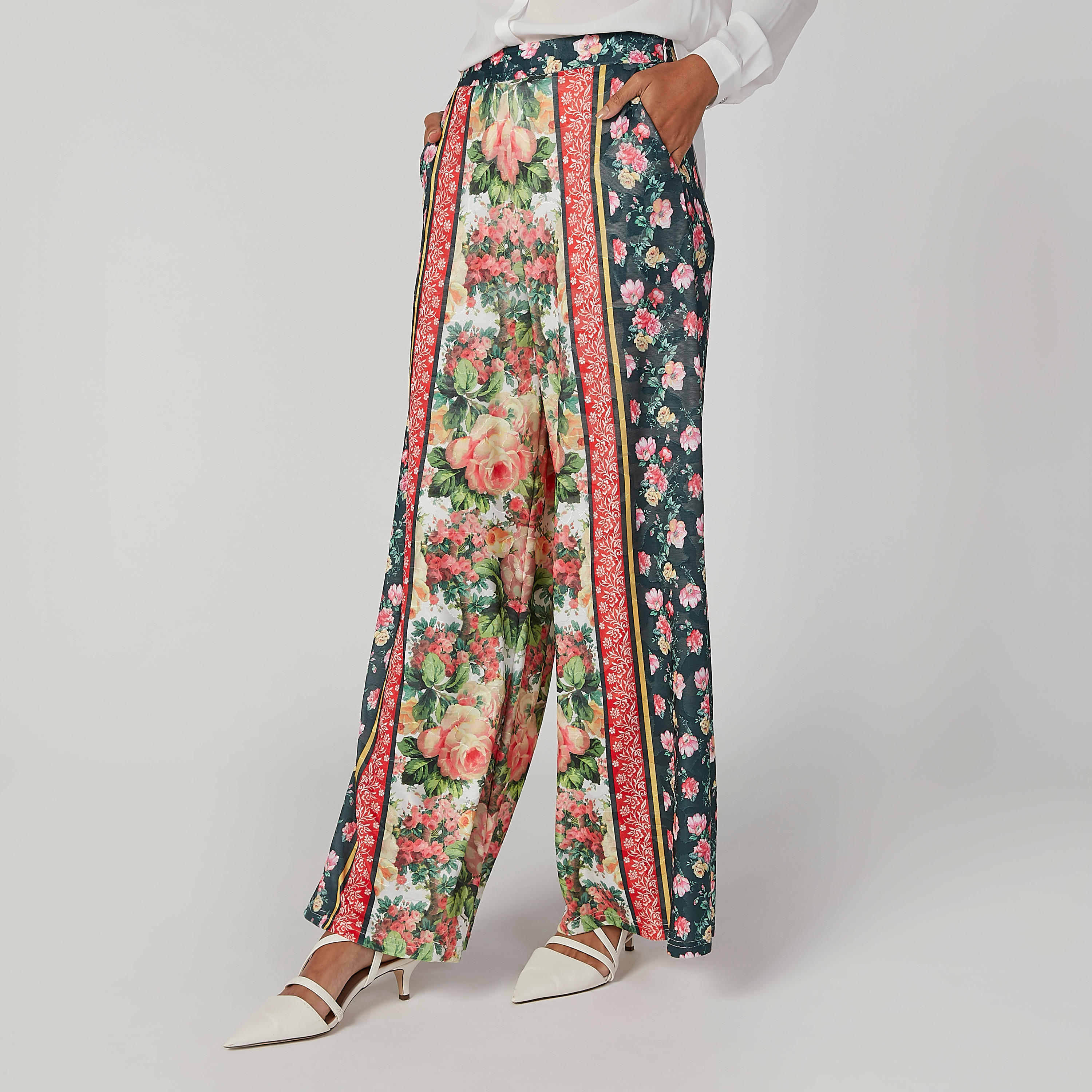بنطلون بالازو بقصّة واسعة وخصر متوسط الارتفاع وطبعات زهرية من آيكونيك-women-clothing-bottoms-trousers-image-4