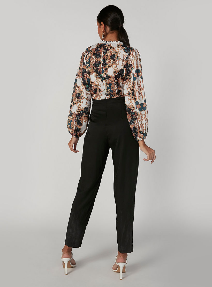 جمبسوت بيزلي بأكمام بيشوب وأربطة من آيكونيك-women-clothing-jumpsuits-image-2