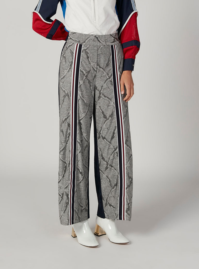 بنطلون بالازو بخصر مطاطي مرتفع وطبعات من آيكونيك-women-clothing-bottoms-trousers-image-1