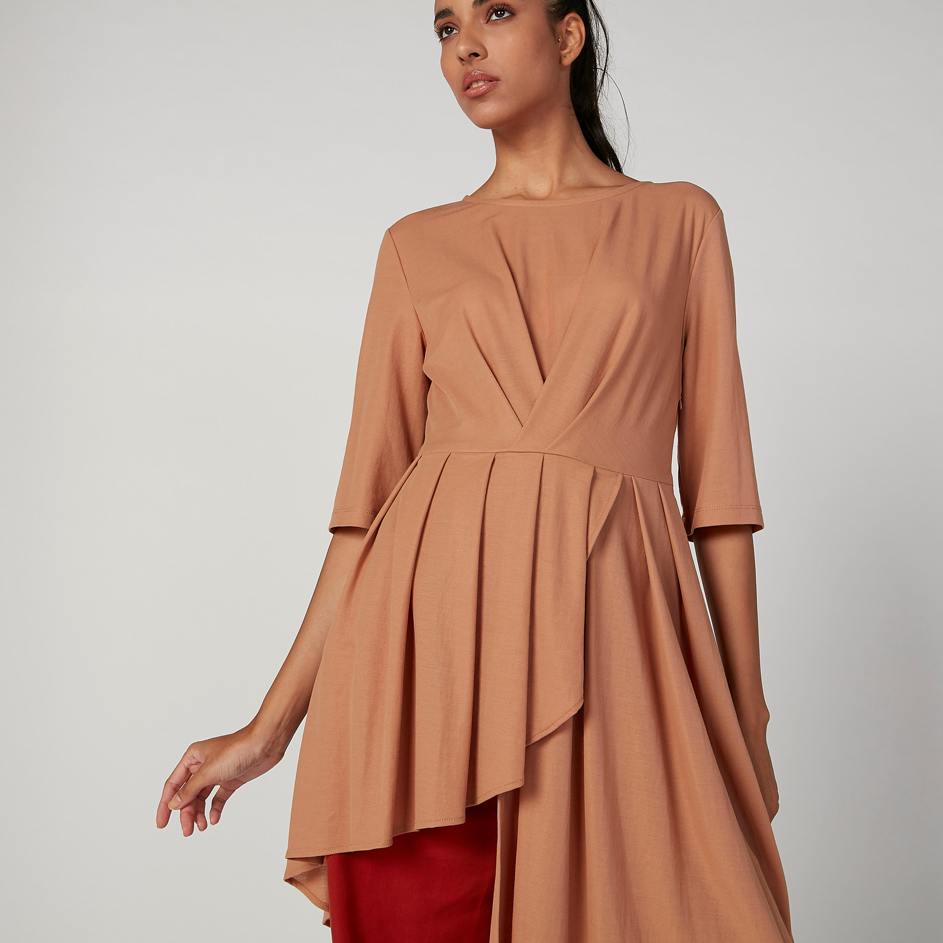 تونيك كشكش بحوّاف غير مستوية من آيكونيك-women-clothing-shirtsandblouses-blouses-image-2