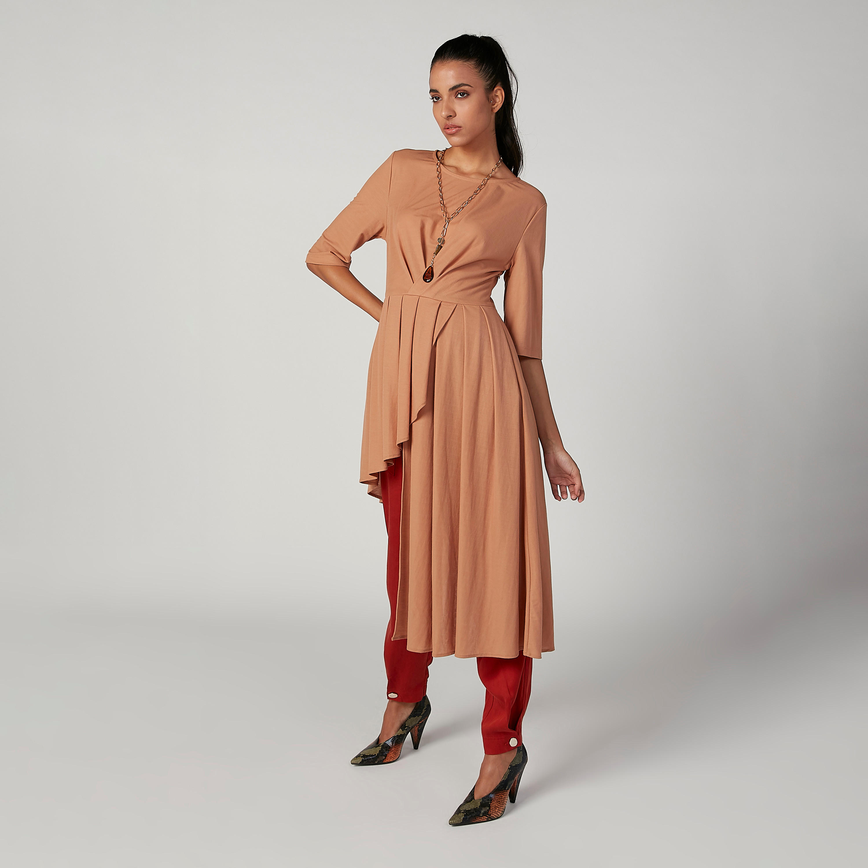 تونيك كشكش بحوّاف غير مستوية من آيكونيك-women-clothing-shirtsandblouses-blouses-image-5
