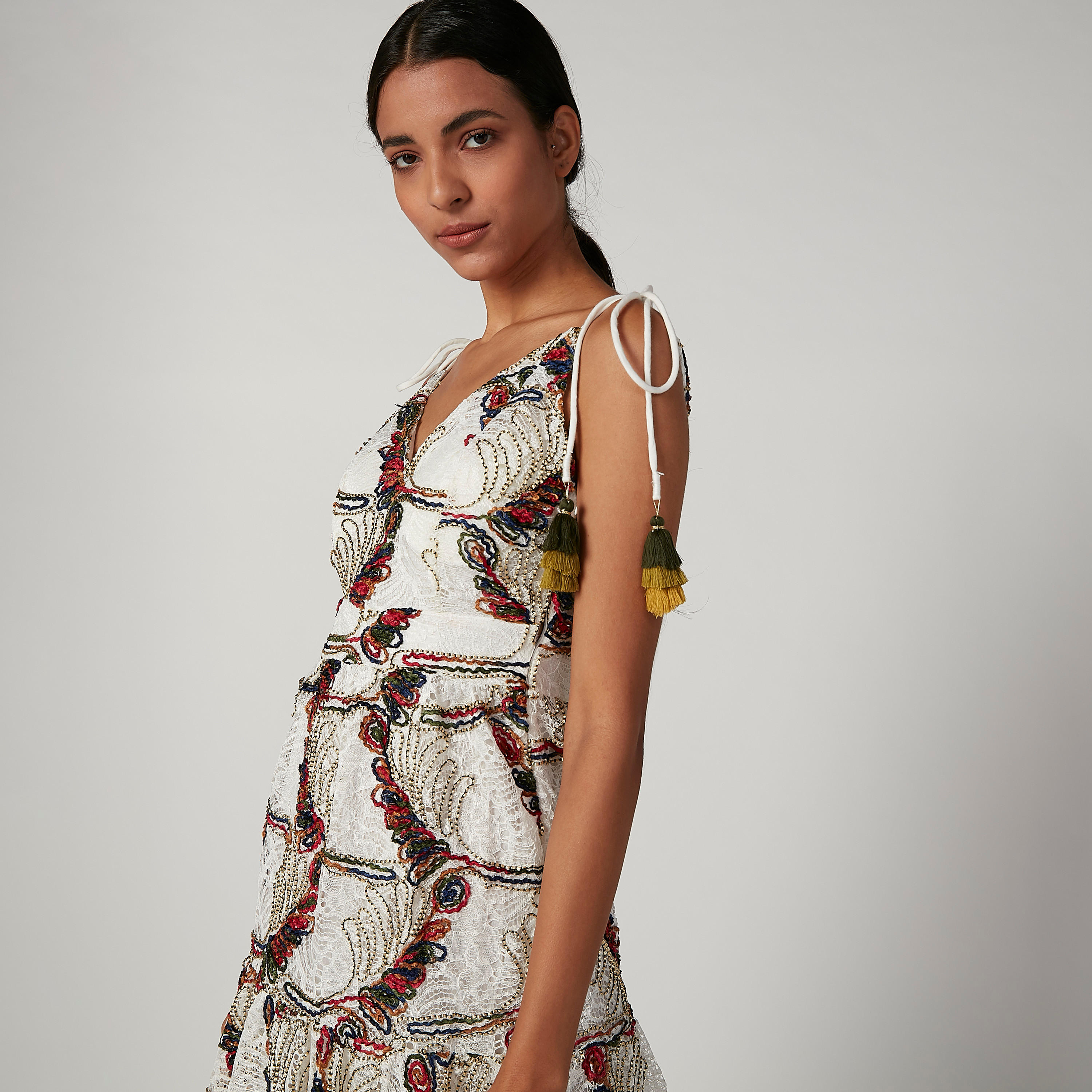 Iconic Embroidered Maxi A-line Dress with Straps-women-clothing-dresses-image-2