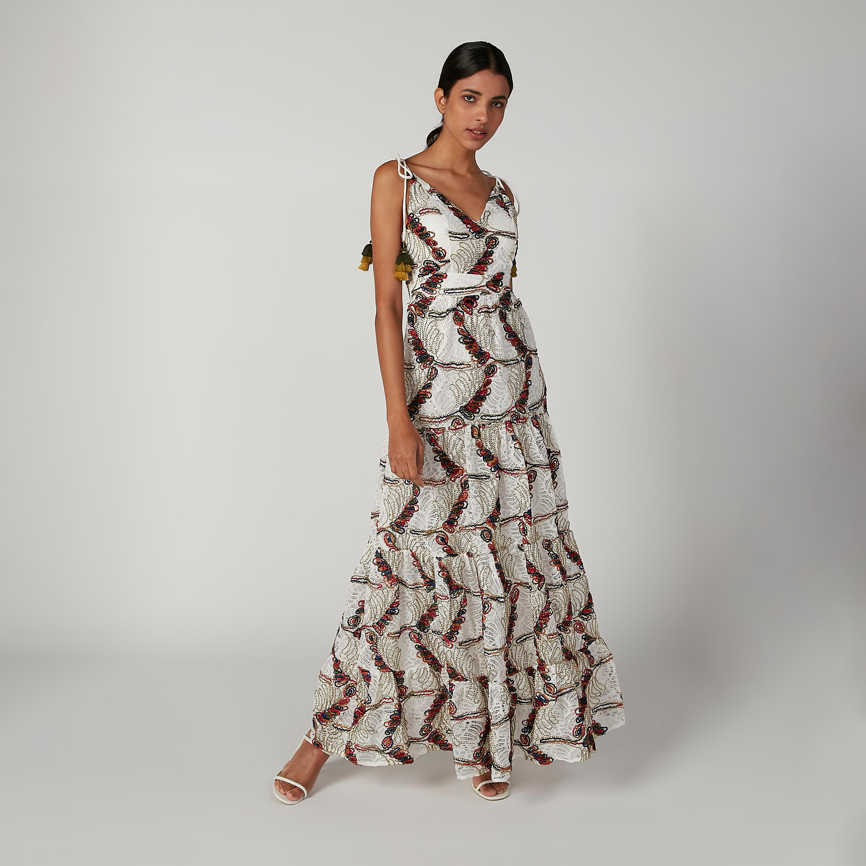 Iconic Embroidered Maxi A-line Dress with Straps-women-clothing-dresses-image-5