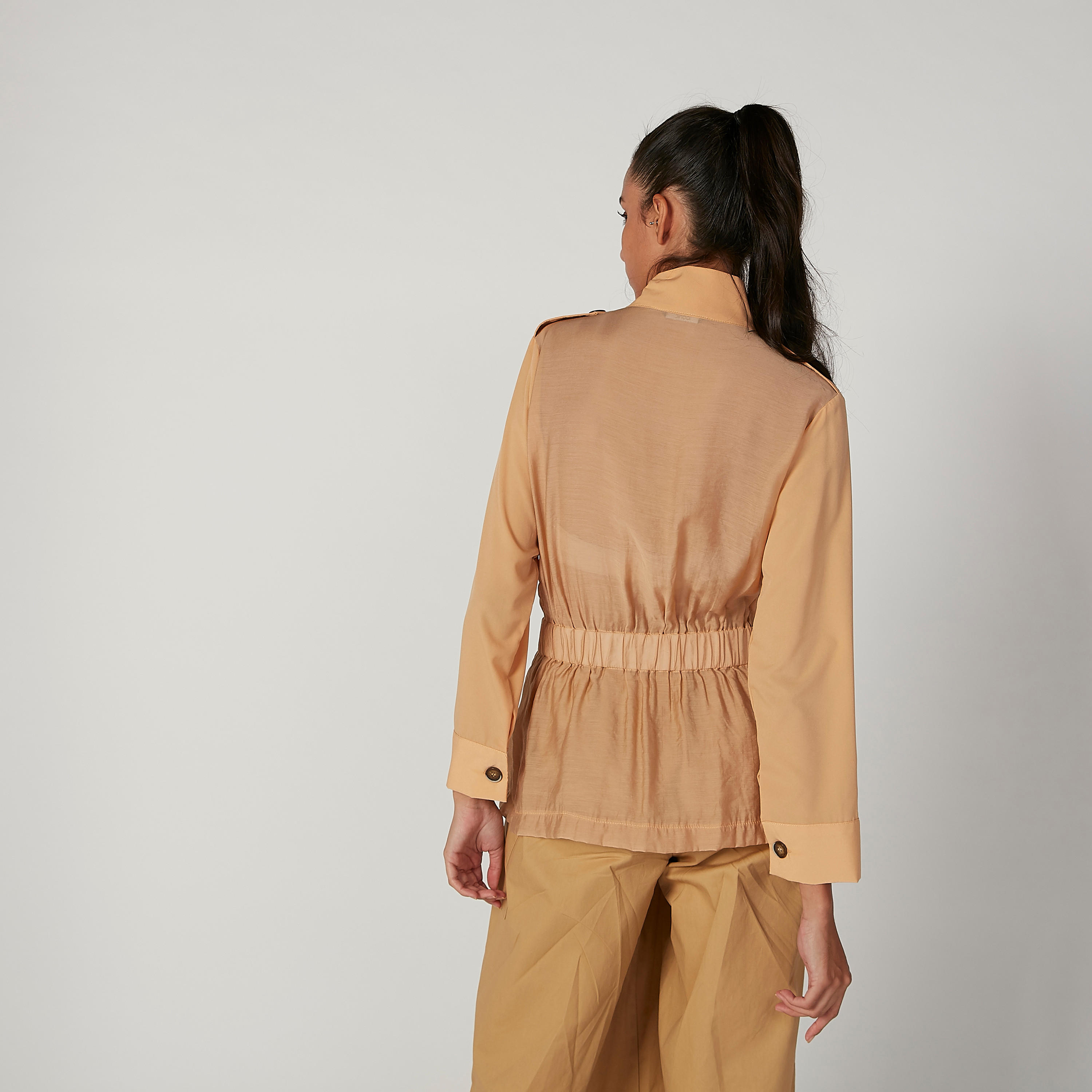 Iconic Plain Jacket with Long Sleeves and Pocket Detail-women-winterwear-coatsandjackets-jackets-image-4