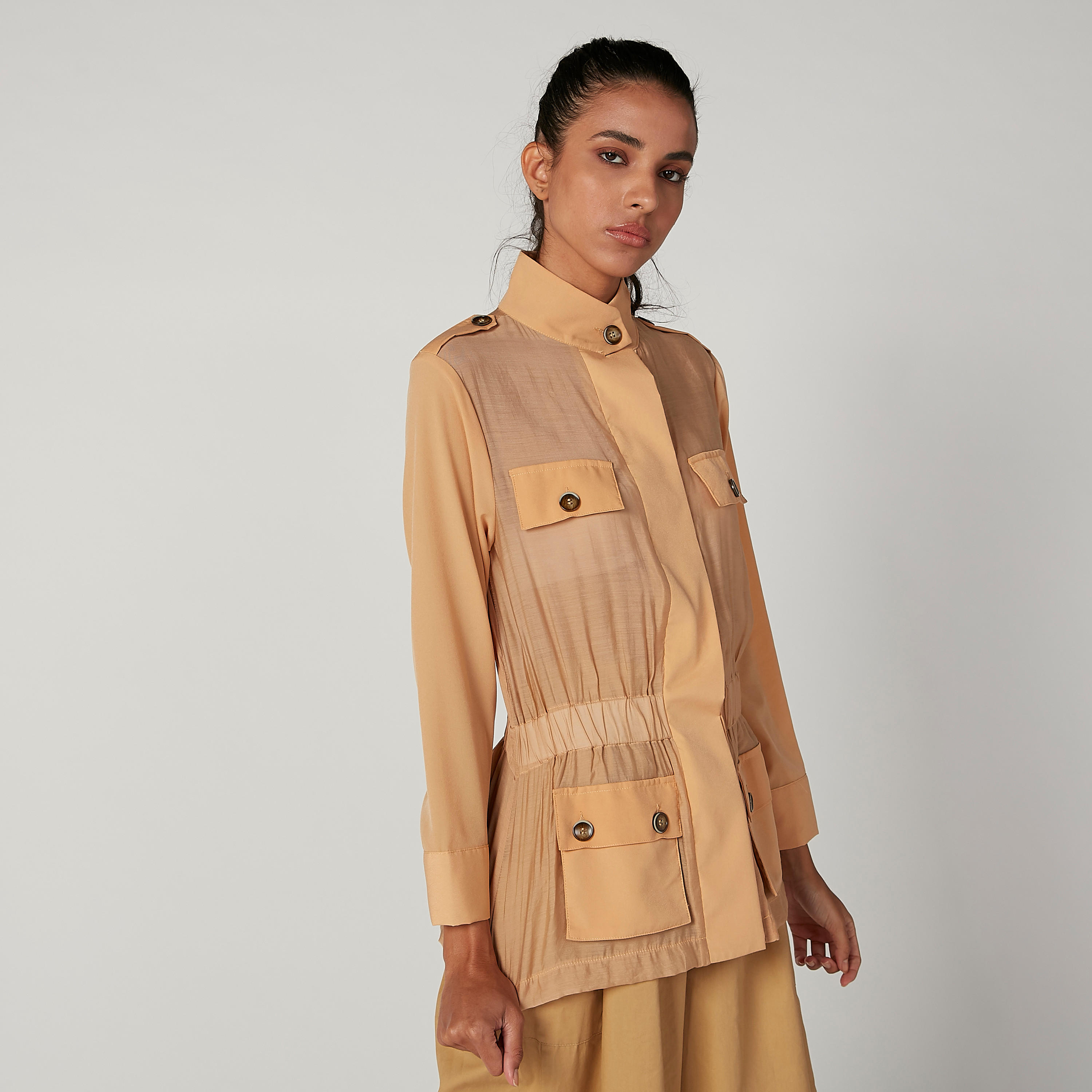Iconic Plain Jacket with Long Sleeves and Pocket Detail-women-winterwear-coatsandjackets-jackets-image-5