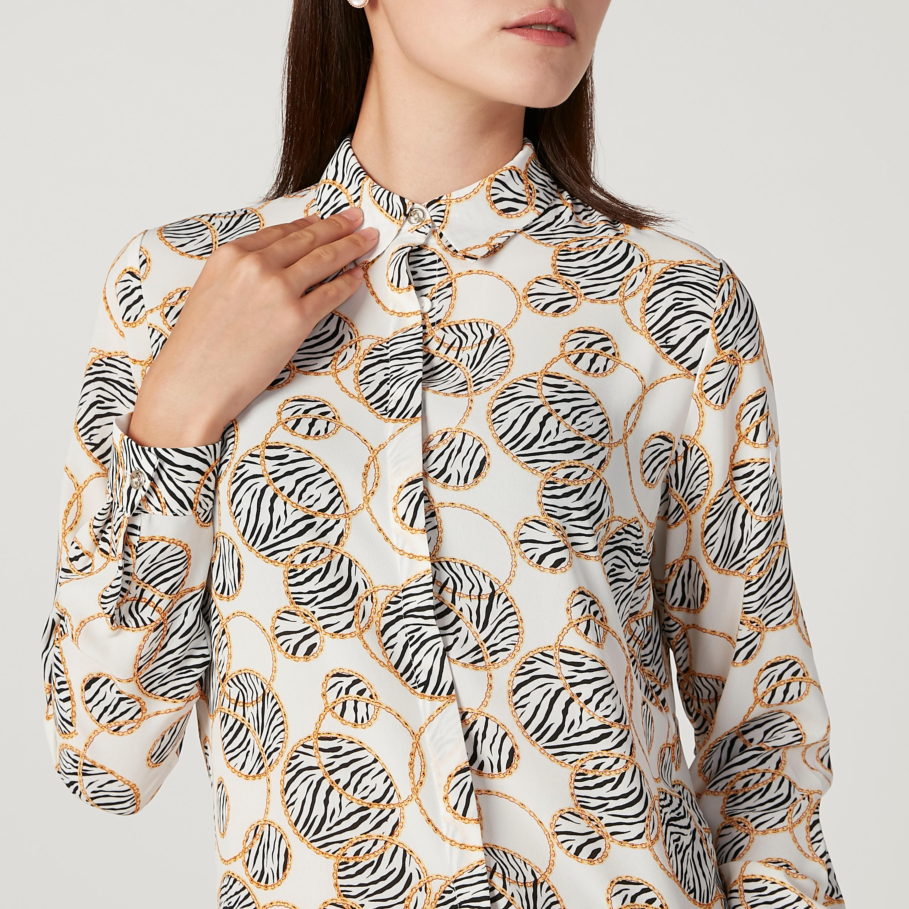 Iconic Printed Shirt with Long Sleeves and Concealed Placket-women-clothing-shirtsandblouses-shirts-image-3