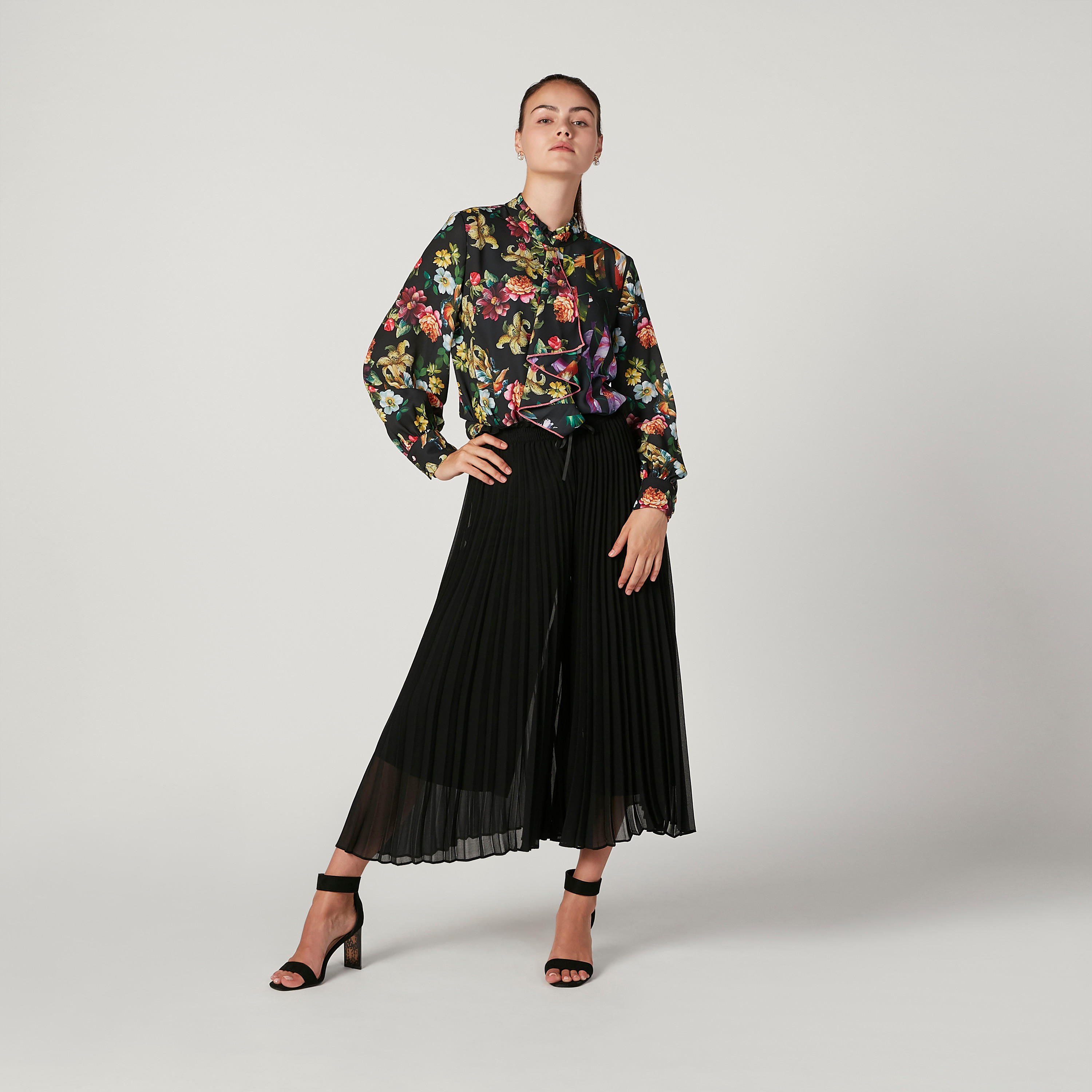 Iconic Floral Printed Top with High Neck and Long Sleeves-women-clothing-shirtsandblouses-blouses-image-2
