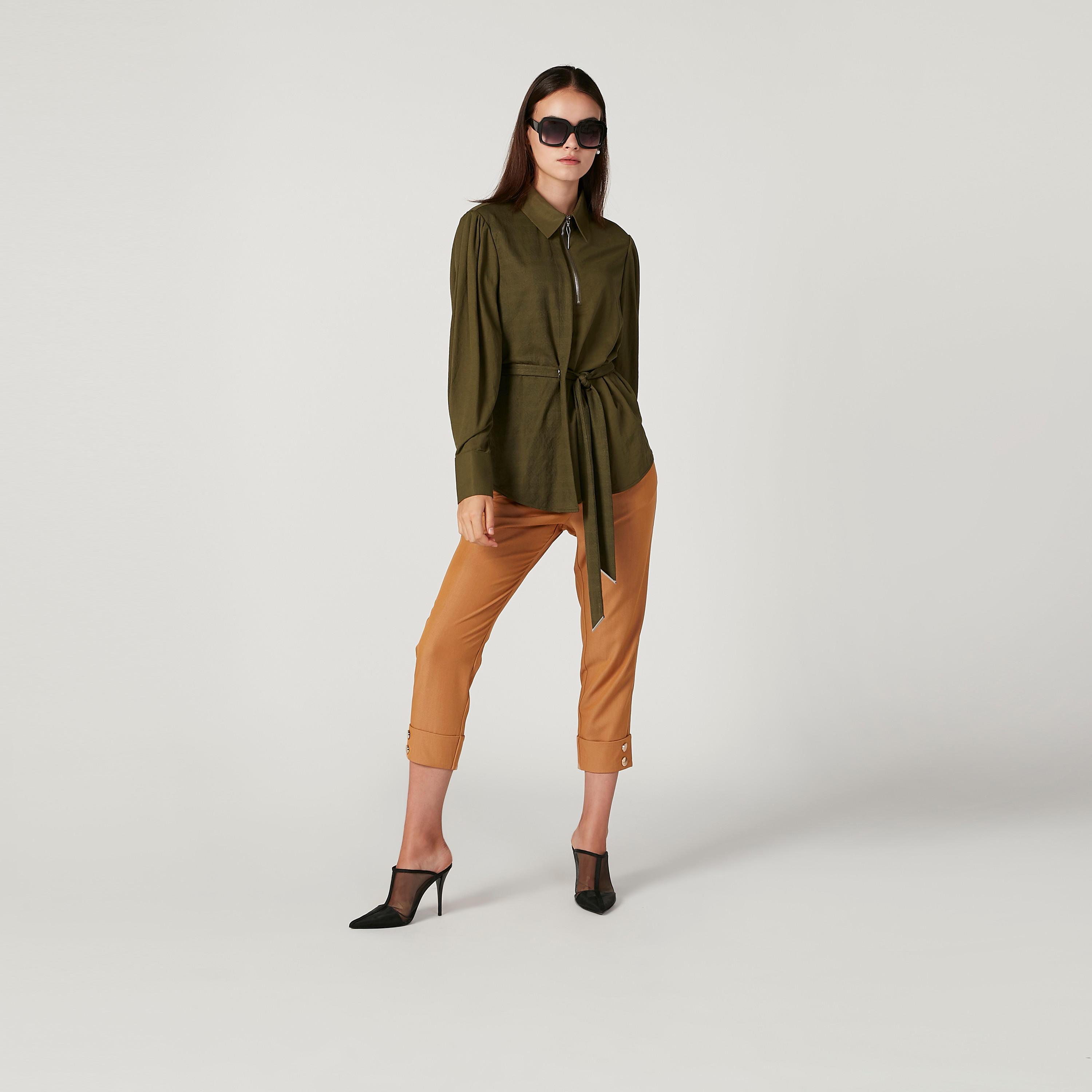 Iconic Plain Top with Long Sleeves and Zip Closure-women-clothing-shirtsandblouses-blouses-image-2