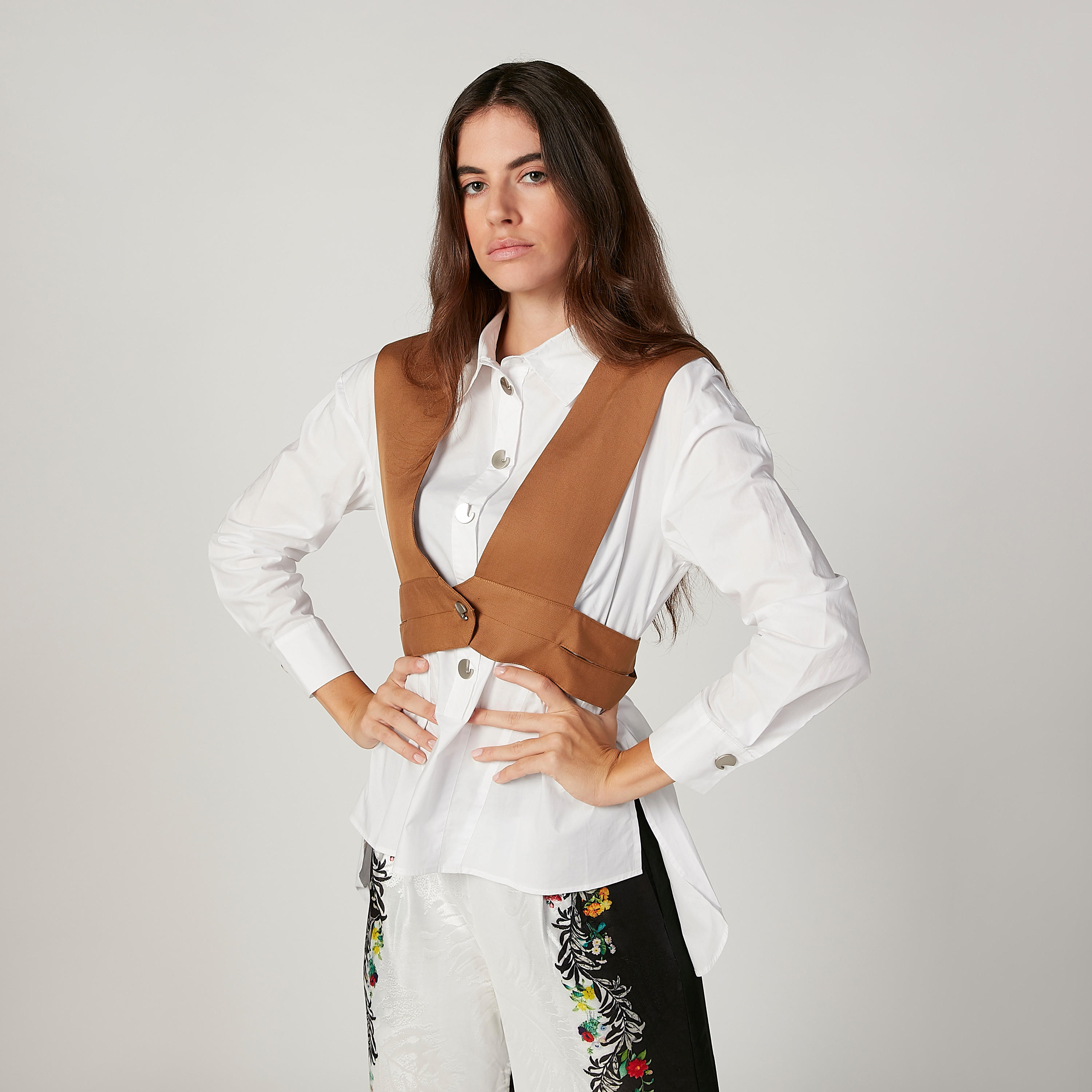 Iconic Plain Top with Long Sleeves and High Low Hem-women-clothing-shirtsandblouses-blouses-image-1