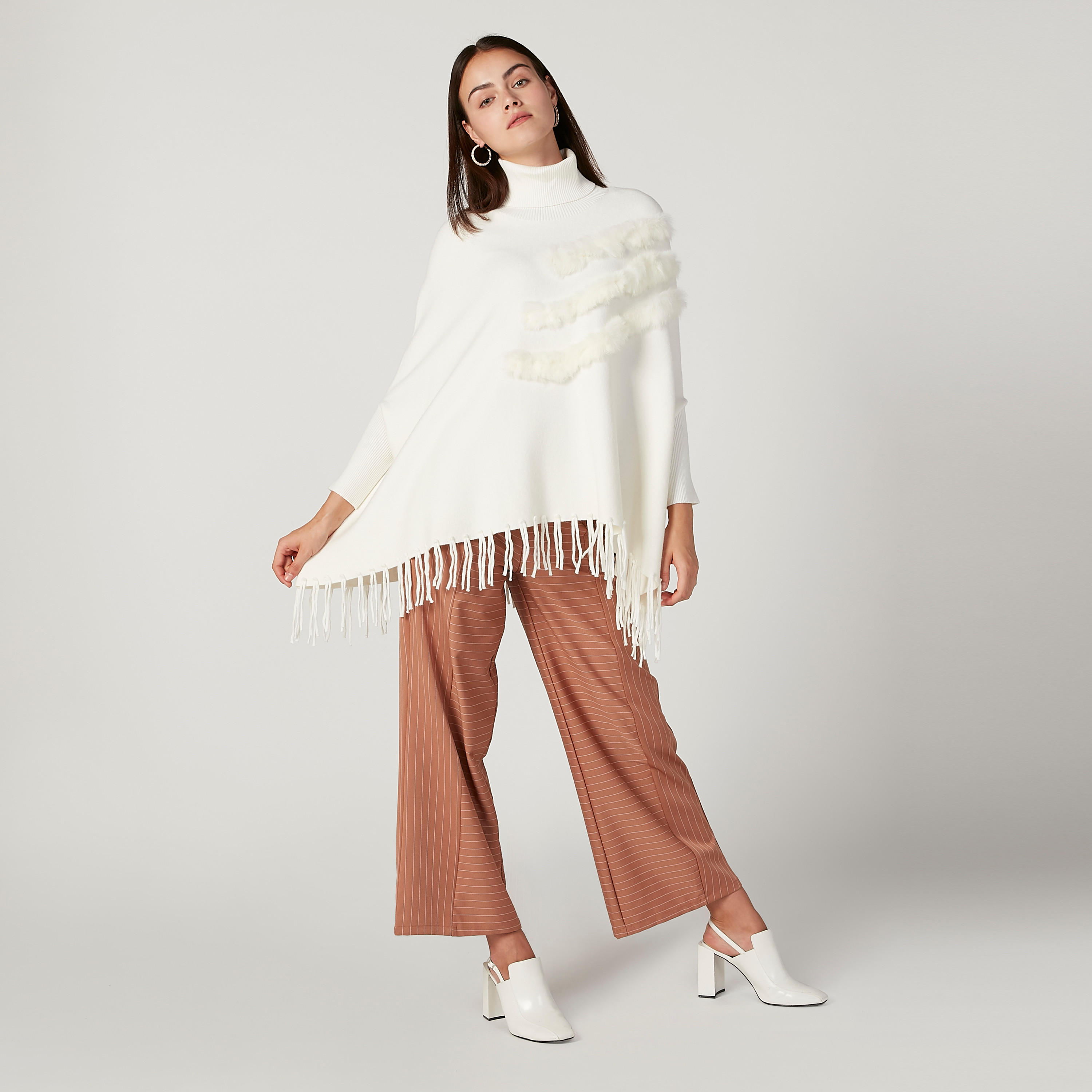 كنزة مطابقة بارزة الملمس بياقة عالية وأكمام طويلة من آيكونيك-women-clothing-cardigansandjumpers-jumpers-image-2