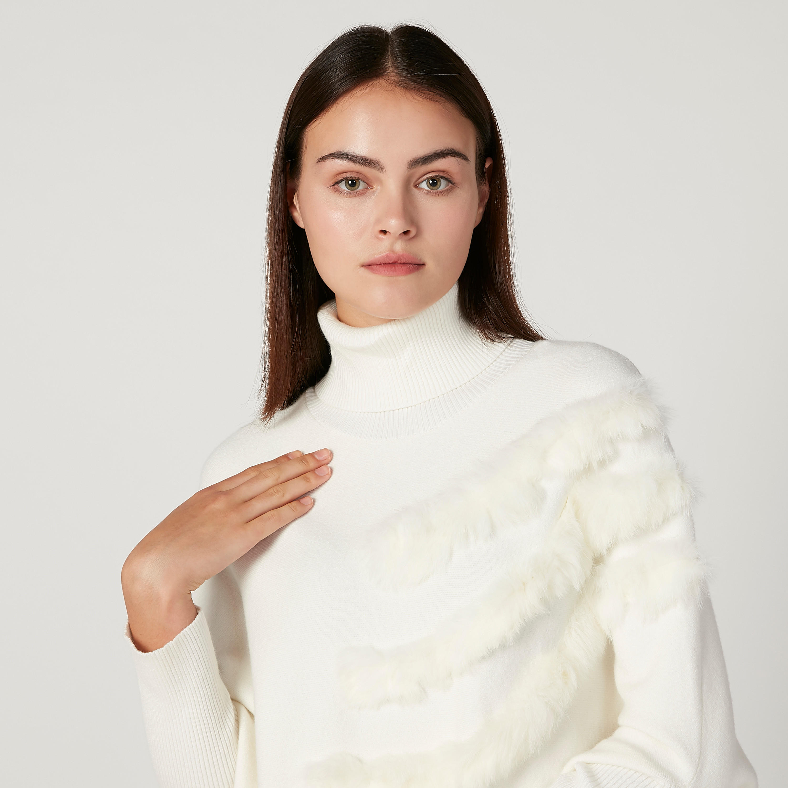 كنزة مطابقة بارزة الملمس بياقة عالية وأكمام طويلة من آيكونيك-women-clothing-cardigansandjumpers-jumpers-image-3