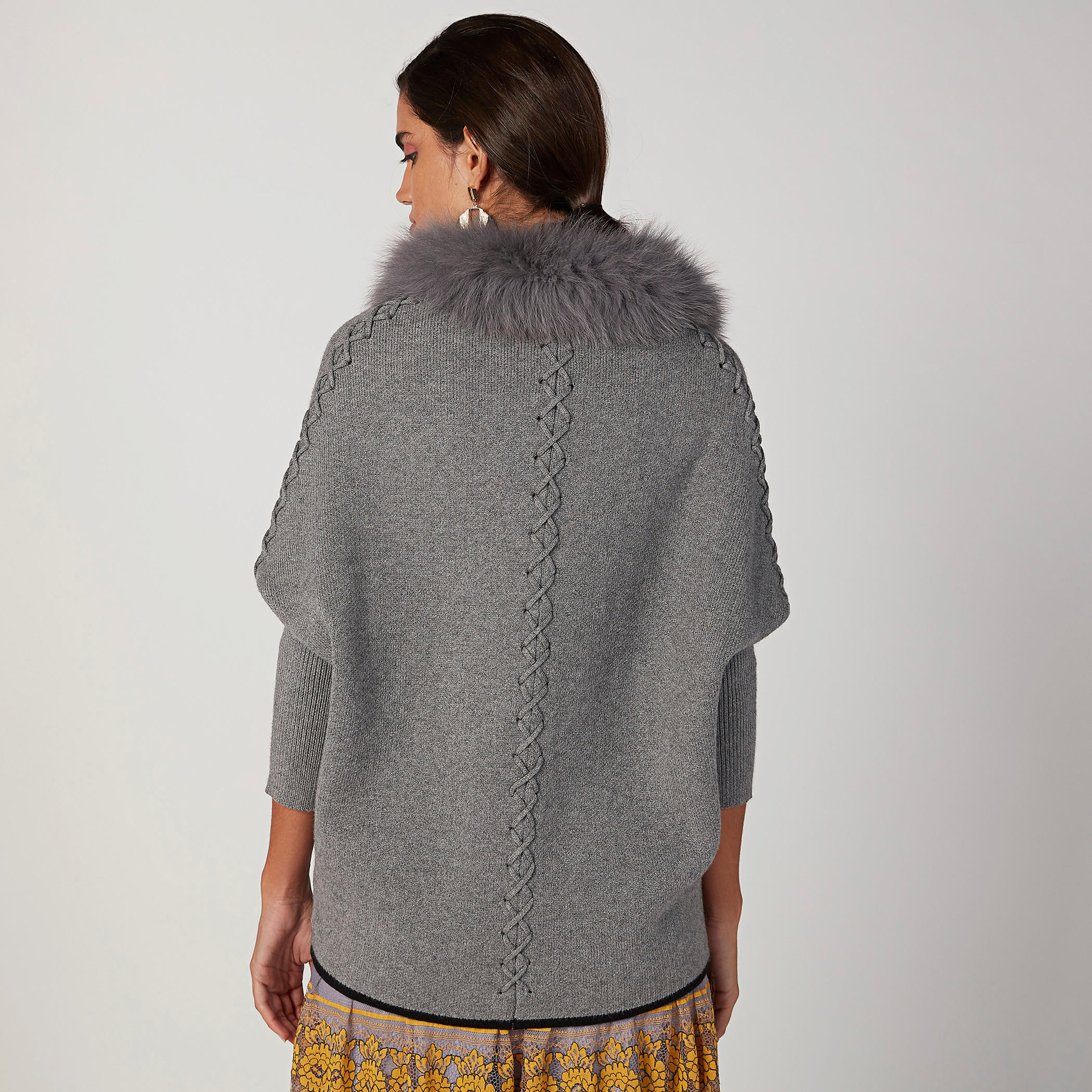 Iconic Wide Fit Textured Cardigan with Long Sleeves and Pocket Detail-women-winterwear-cardigansandjumpers-cardigans-image-4
