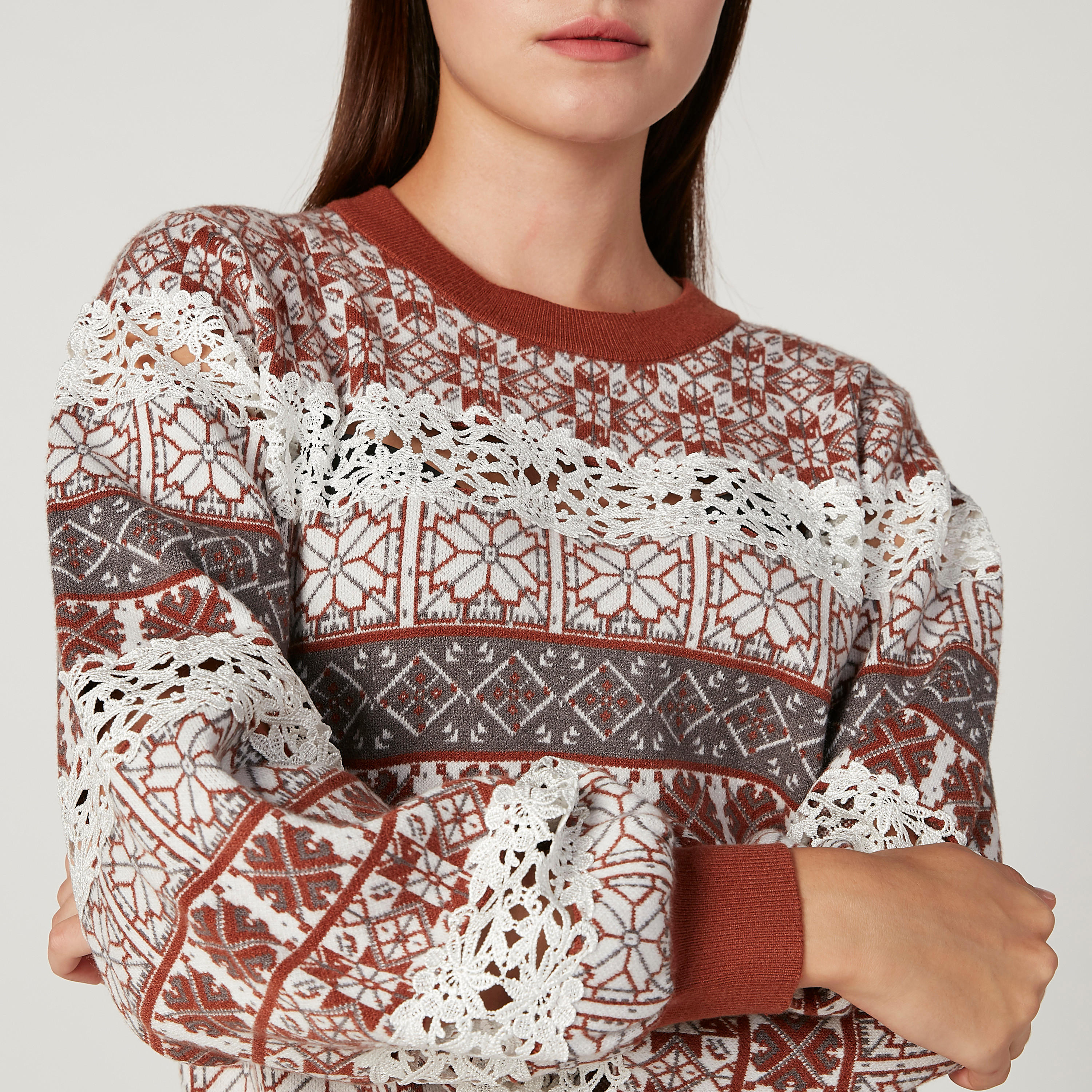 كنزة بقصّة واسعة بياقة مستديرة وأكمام طويلة من آيكونيك-women-clothing-cardigansandjumpers-jumpers-image-3