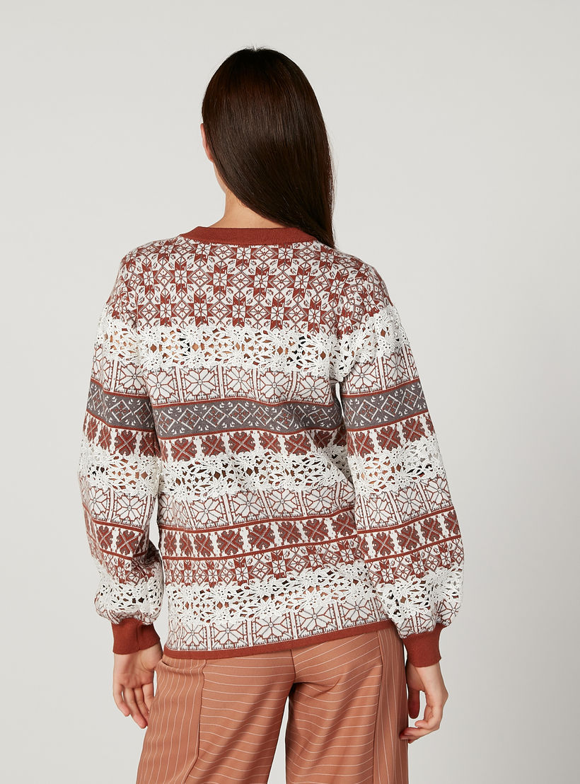 كنزة بقصّة واسعة بياقة مستديرة وأكمام طويلة من آيكونيك-women-clothing-cardigansandjumpers-jumpers-image-4
