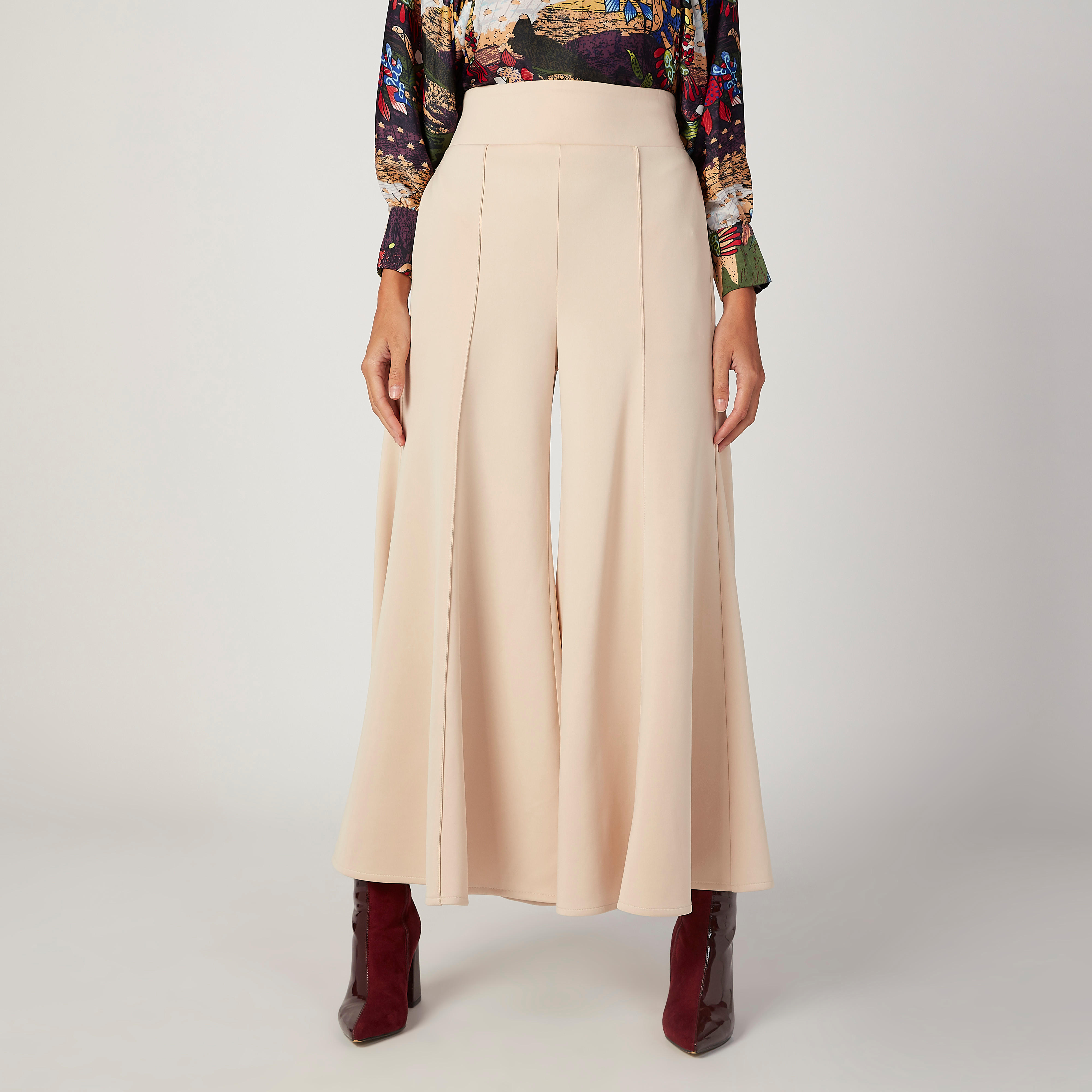 Iconic Wide Fit Plain High Waist Palazzo Pants with Pocket Detail-women-clothing-bottoms-trousers-image-1