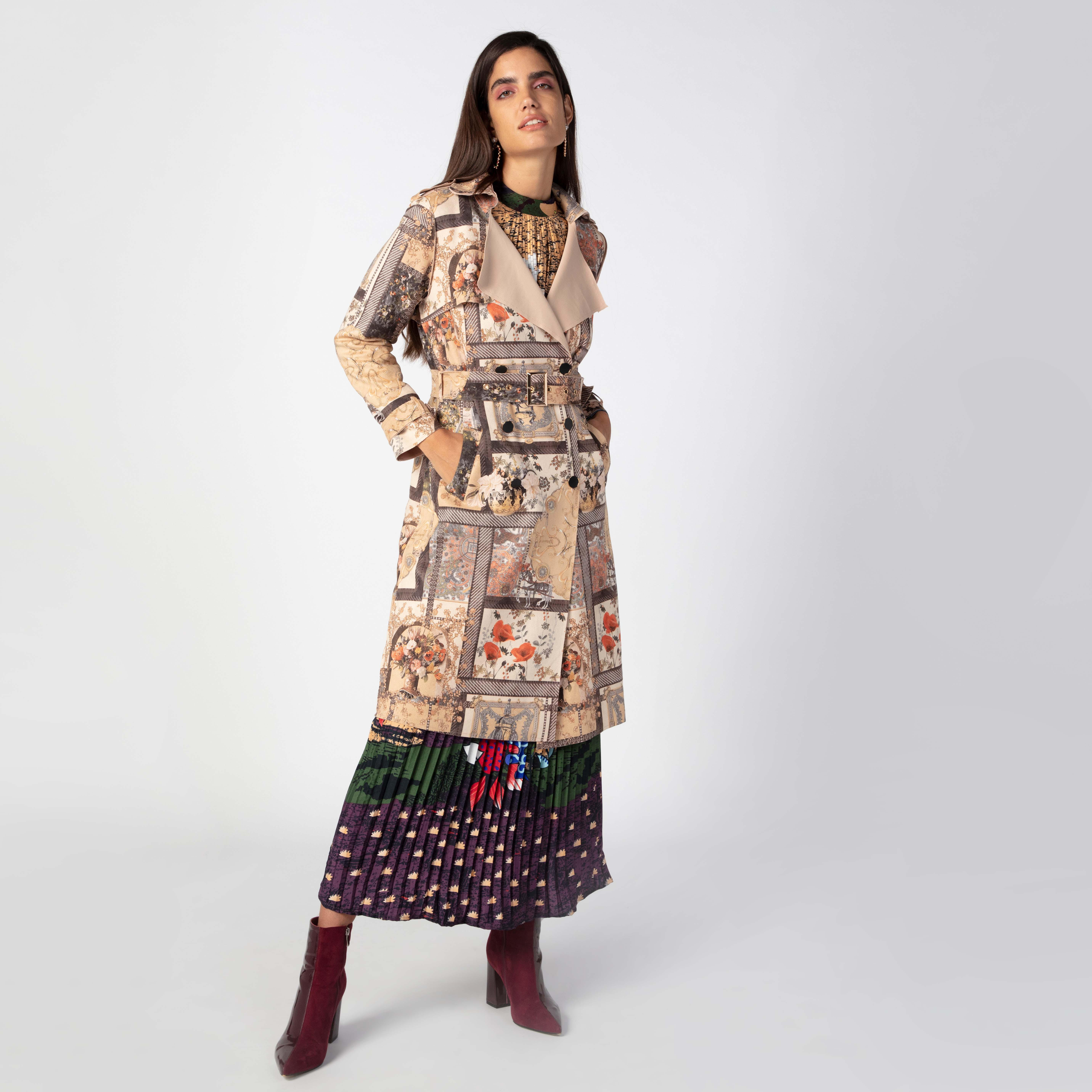 معطف بطبعات مع حزام من آيكونيك-women-clothing-coatsandjackets-coats-image-2