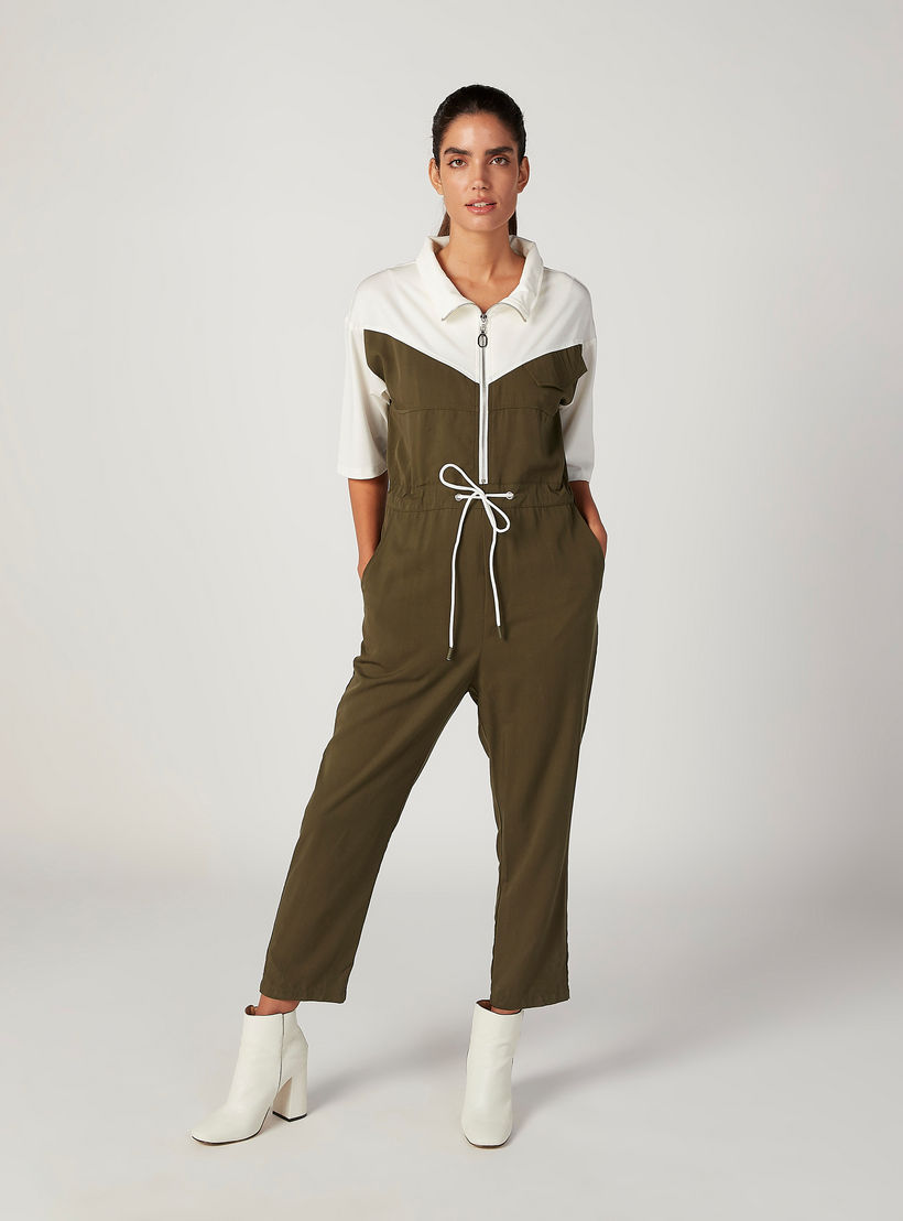 افرول بأكمام بطول 3/4 وجيوب وقوالب ألوان من آيكونيك-women-clothing-jumpsuits-image-1