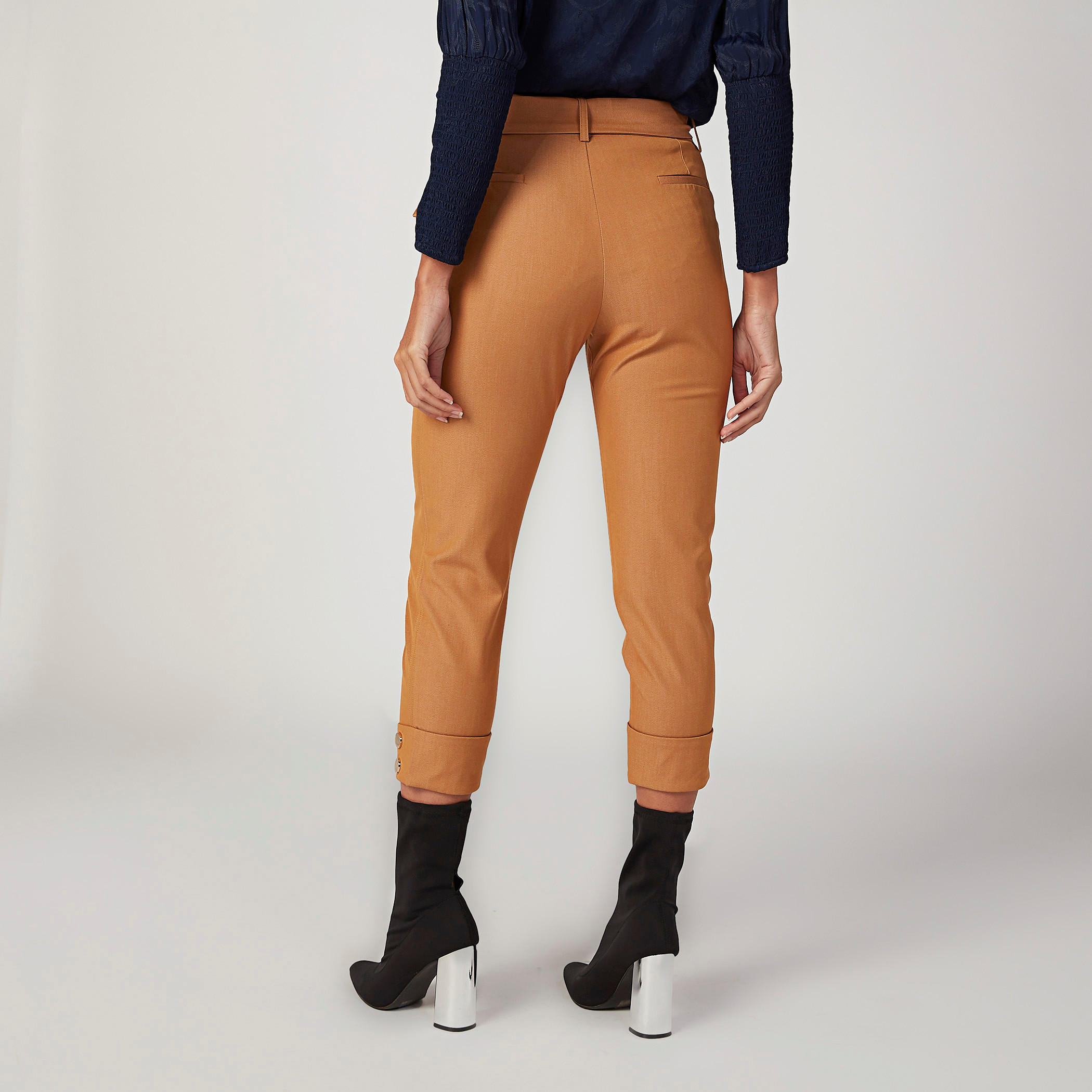بنطلون سادة واسع بخصر مرتفع وجيوب من آيكونيك-women-clothing-bottoms-trousers-image-4