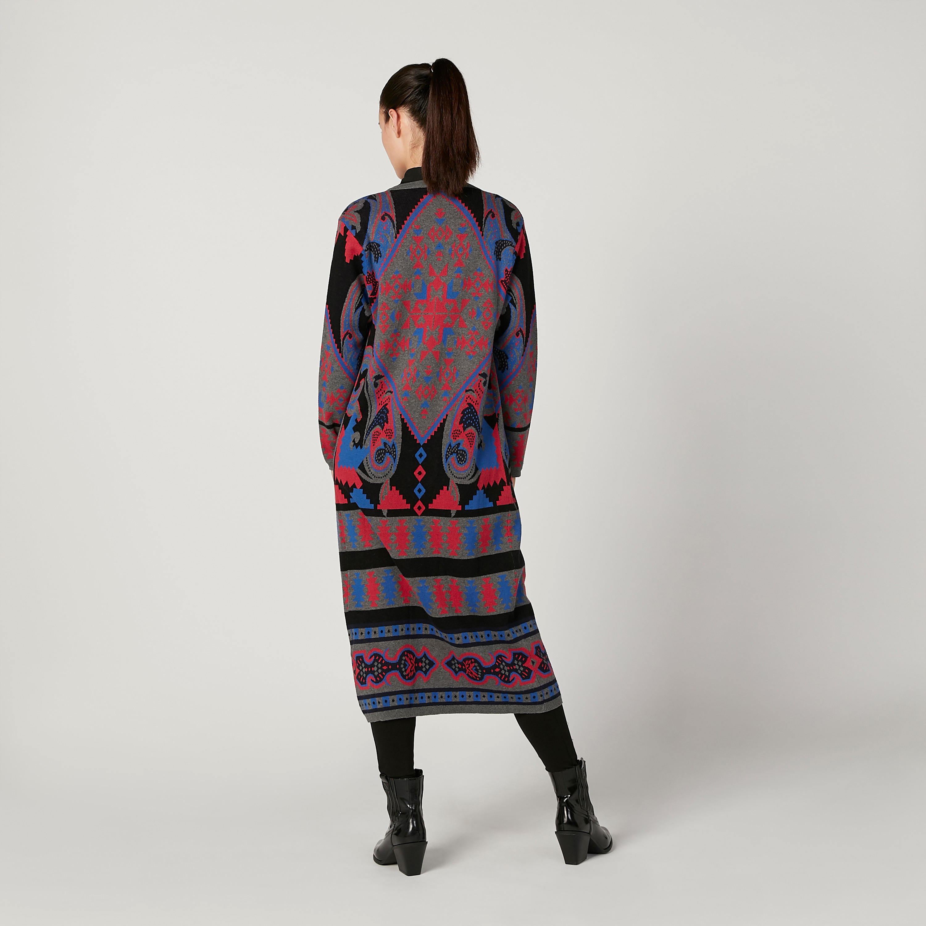 سترة كارديجان طويلة بأكمام طويلة وطبعات من آيكونيك-women-winterwear-cardigansandjumpers-cardigans-image-4