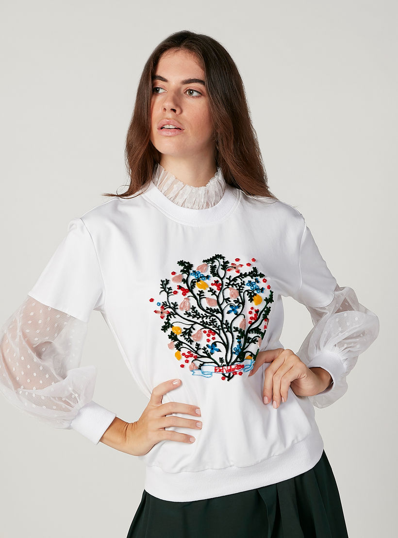 بلوزة مطرزة بياقة عالية وأكمام طويلة من آيكونيك-women-clothing-shirtsandblouses-blouses-image-1