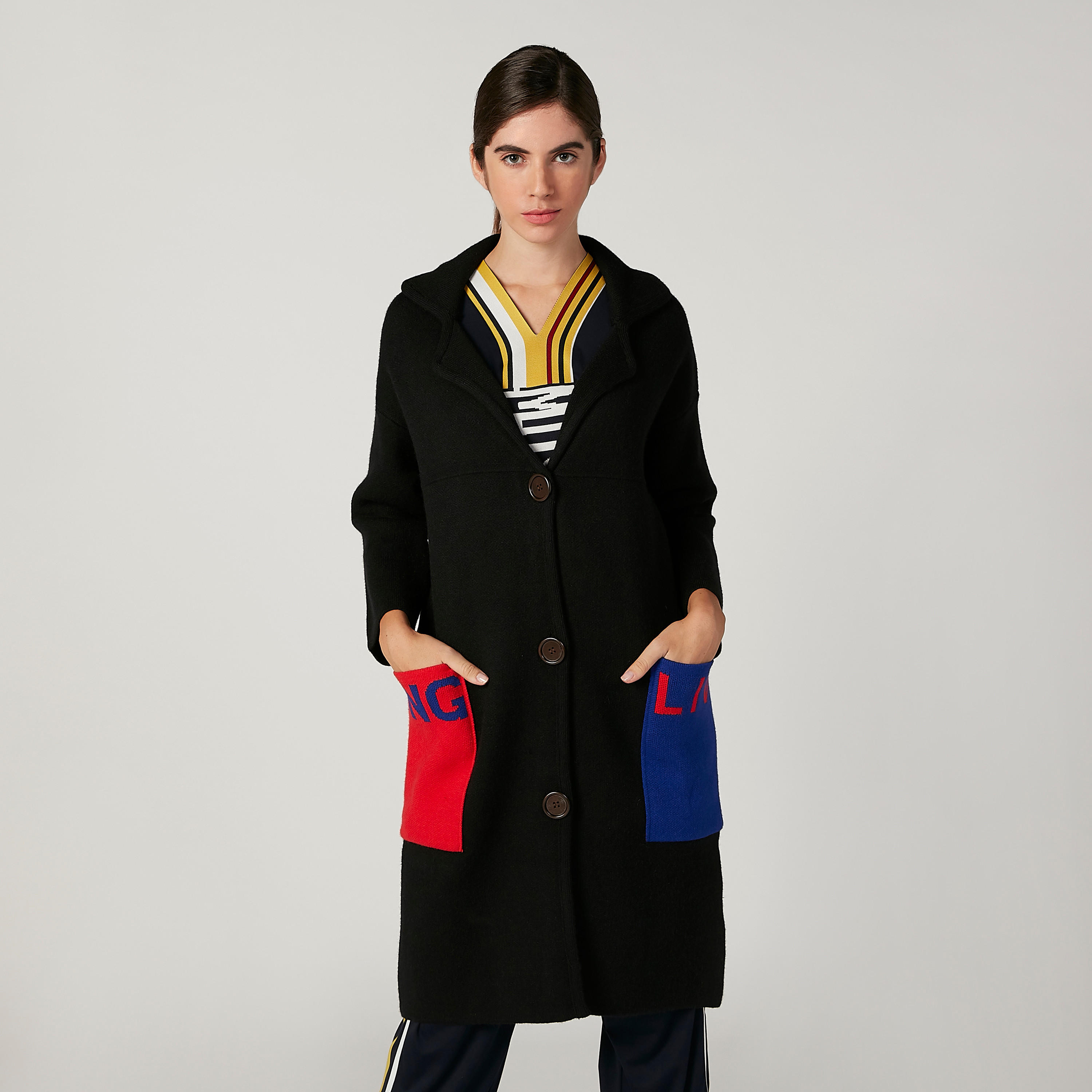 كارديجان طويل بطبعات وأكمام طويلة وجيوب من آيكونيك-women-winterwear-cardigansandjumpers-cardigans-image-1