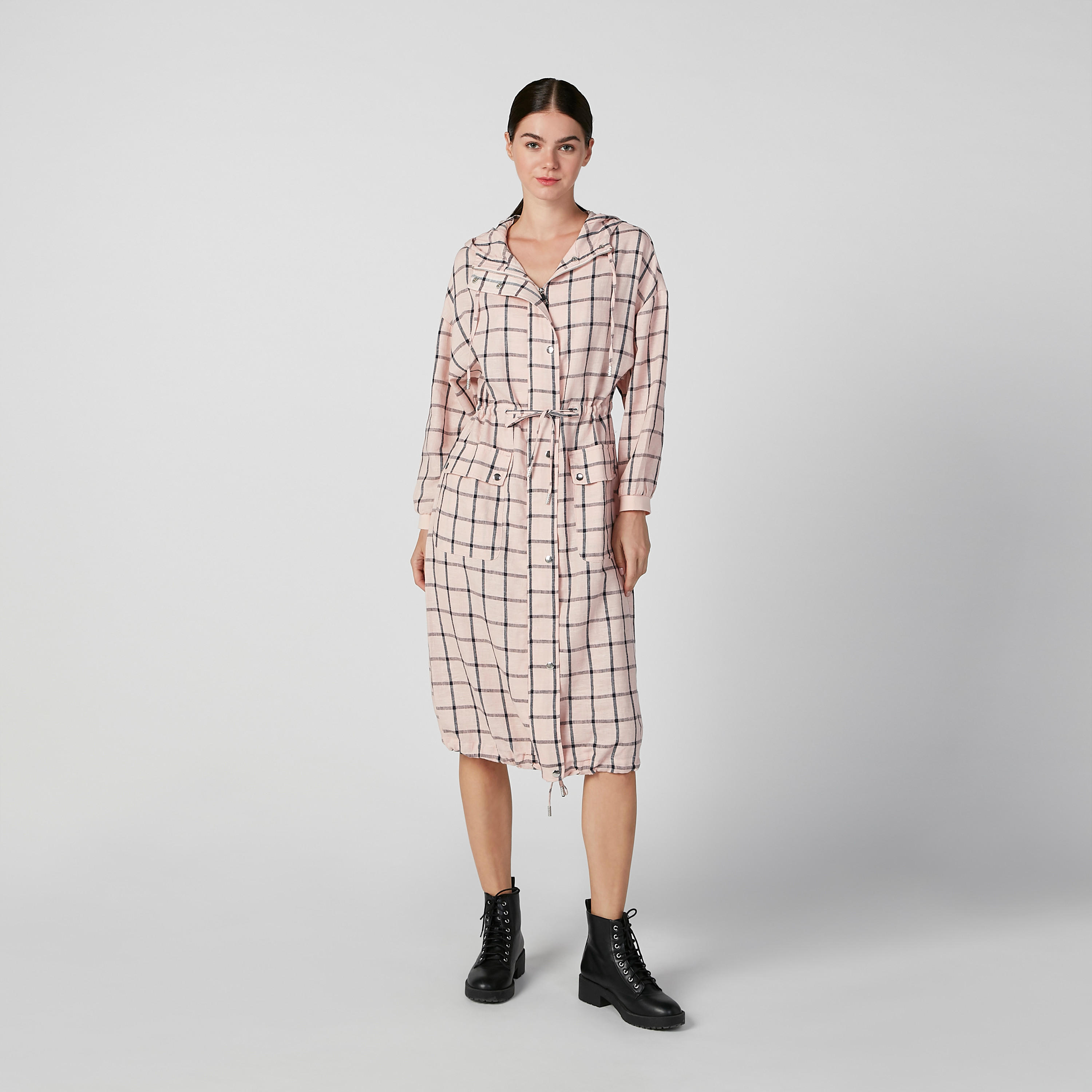 فستان قميص بقبّعة وأكمام طويلة من آيكونيك-women-clothing-dresses-image-1