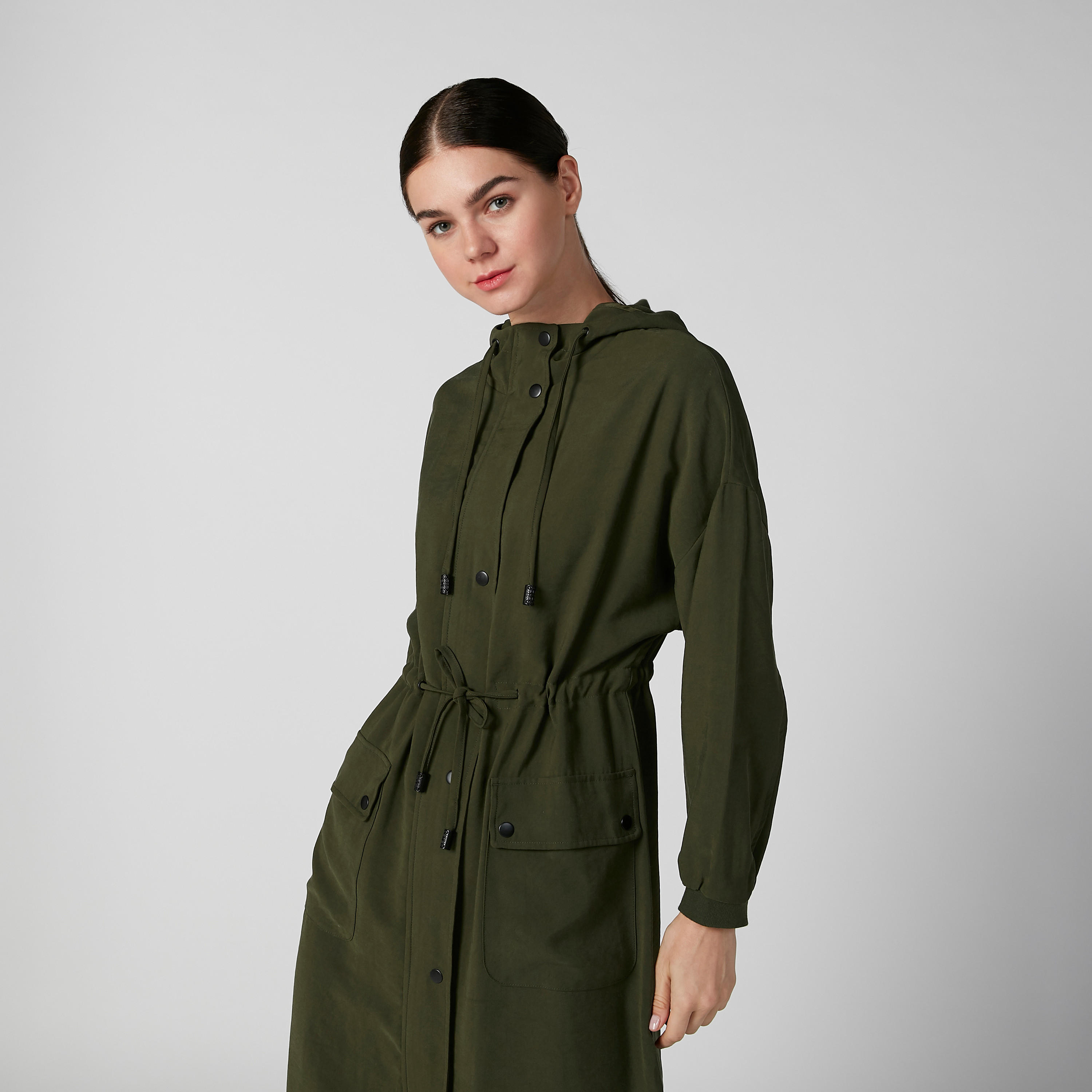 Iconic Shirt Dress with Long Sleeves and Hood-women-clothing-dresses-image-3